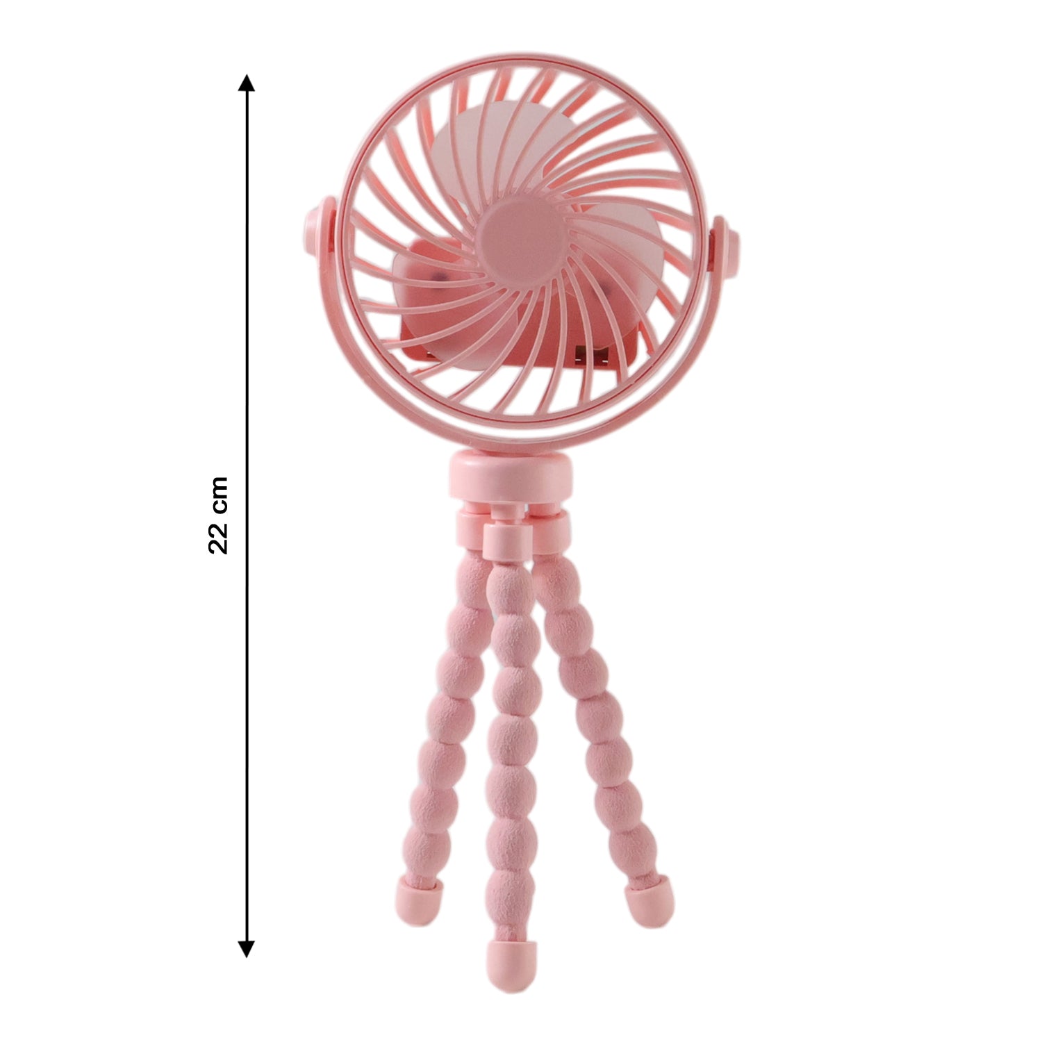 Portable Rechargeable LED Light Fan with Flexible Tripod Stand (1 Pc) - view 5