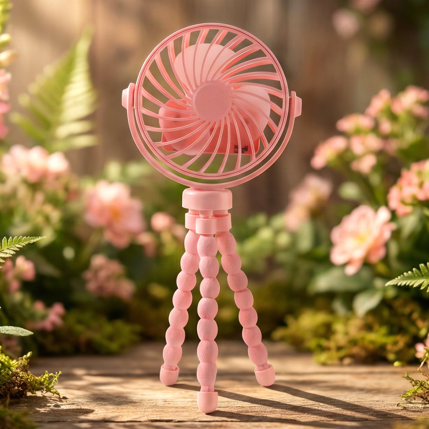 Portable Rechargeable LED Light Fan with Flexible Tripod Stand (1 Pc) - view 6