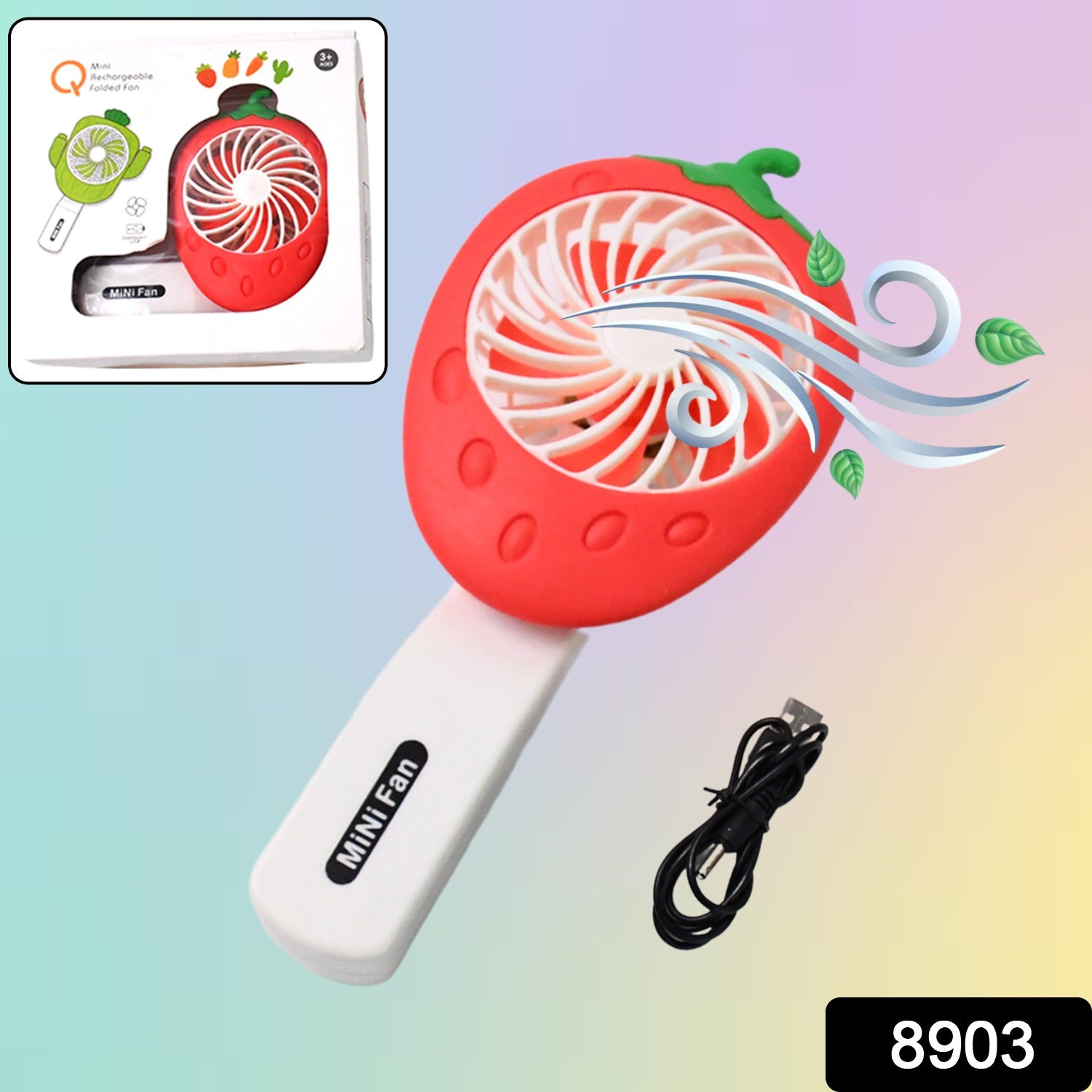 USB Operated Handheld Mini Fan ( Mix Colour) - view 2