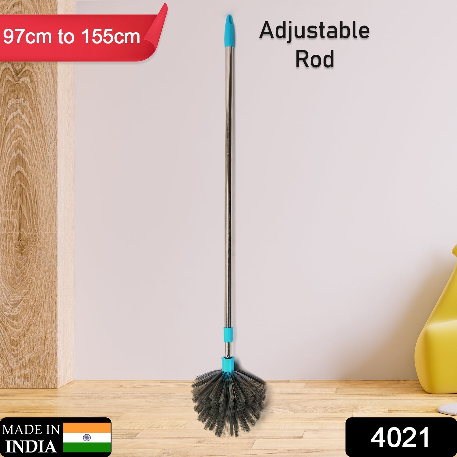 Extendable Stainless Steel Cobweb Brush for Ceiling, Lights, Fans & Home Dusting - view 2