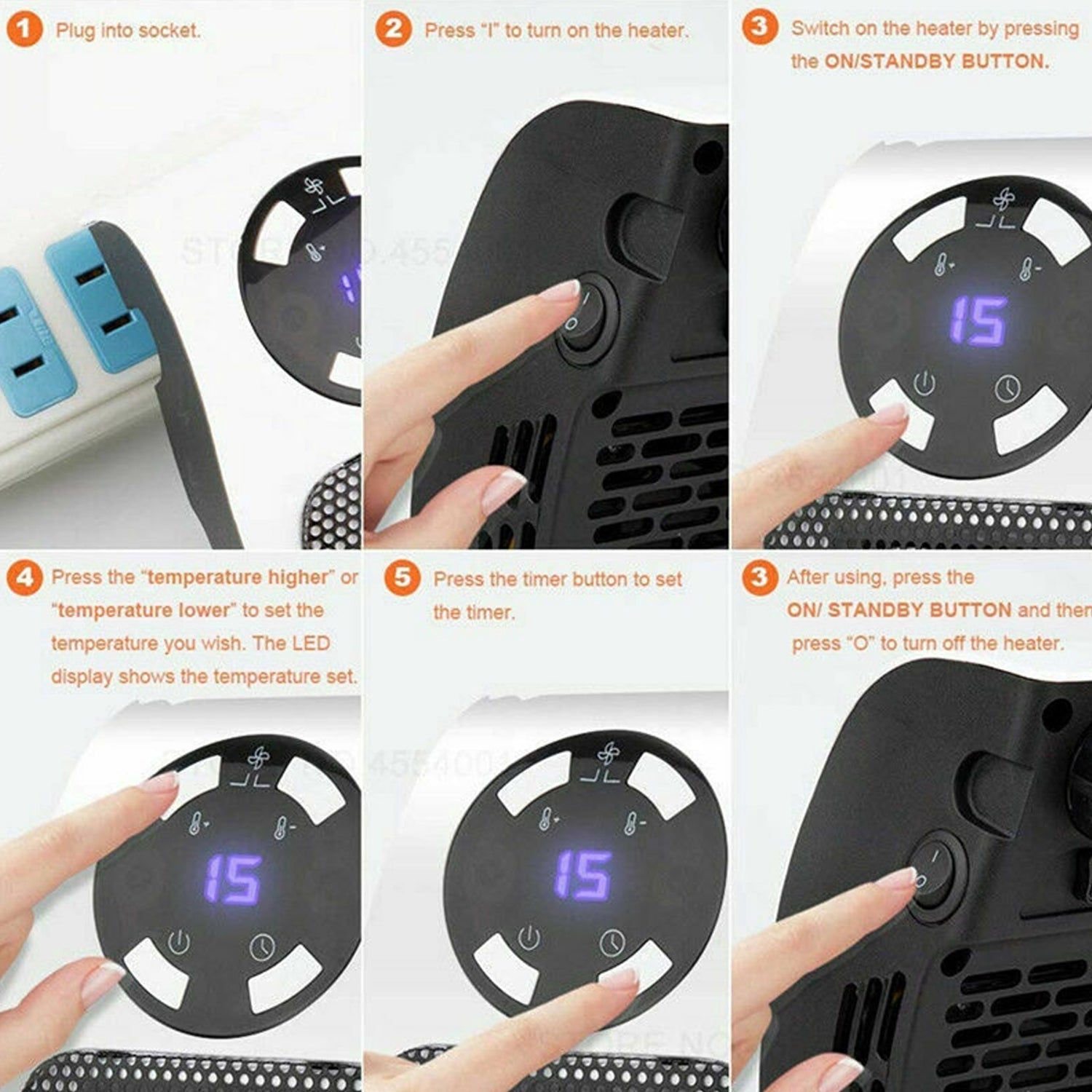 Portable Electric Heater Mini Fan Heater Desktop Household - view 7