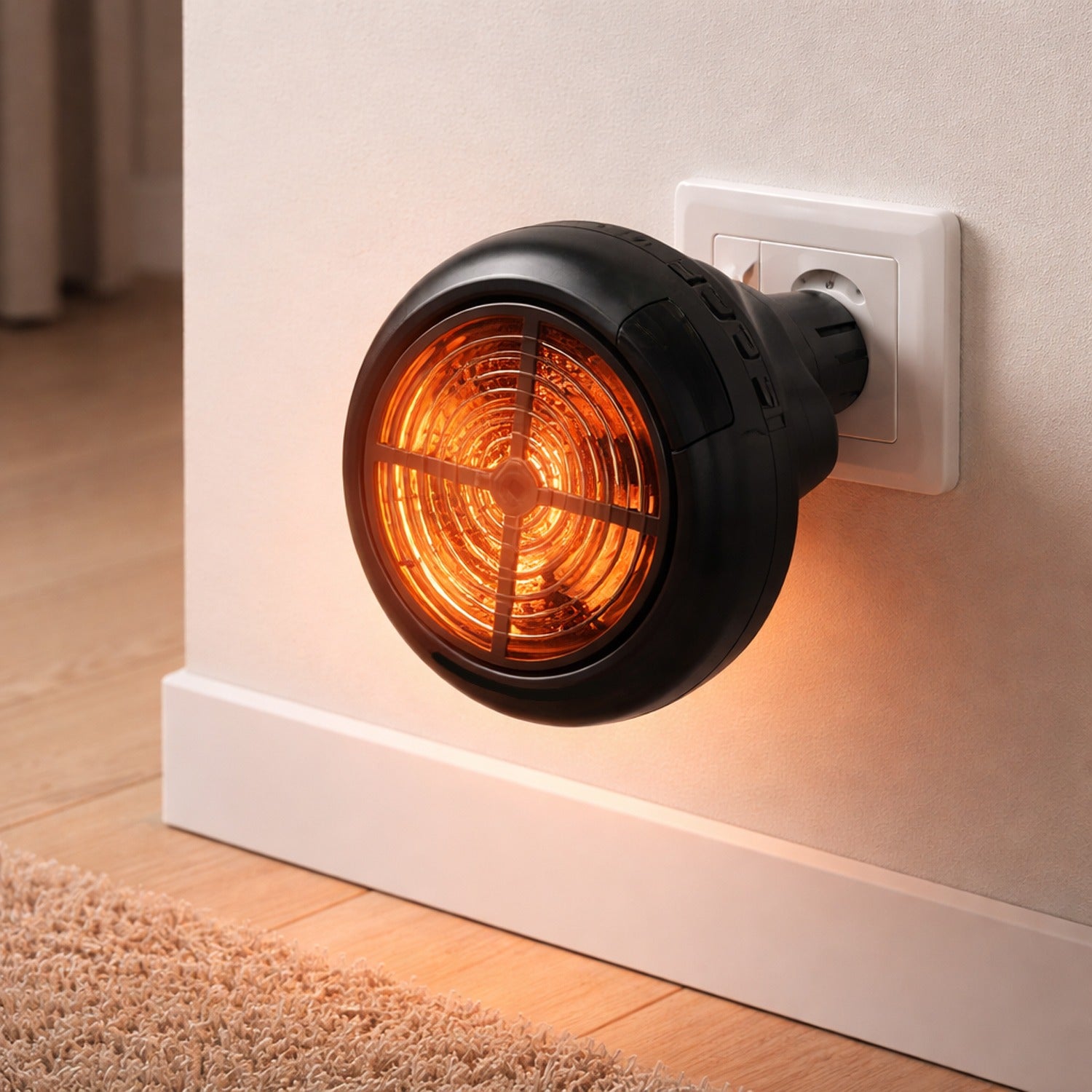Portable Wall Outlet Electric Room Heater 900W (1 Pc, Mix Design Jari)