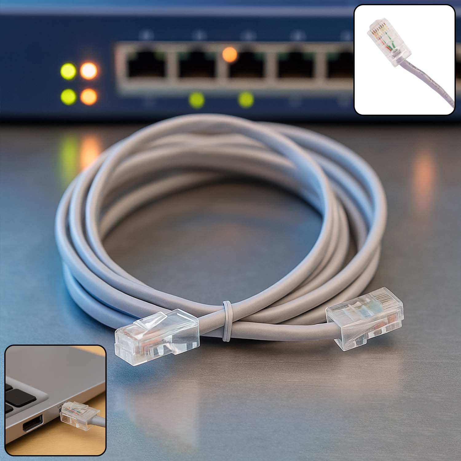 High-Speed 1.5 Meter Ethernet LAN Cable (1 Pc)