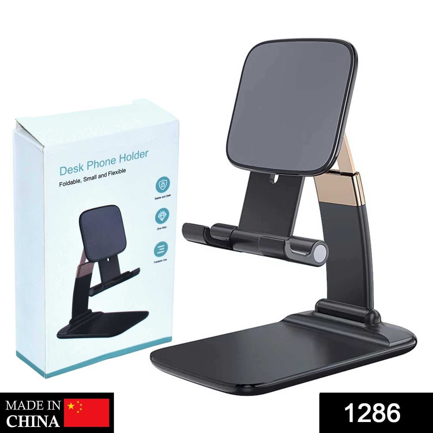 Phone Holder for Table, Foldable Universal Mobile Stand for Desk - view 3