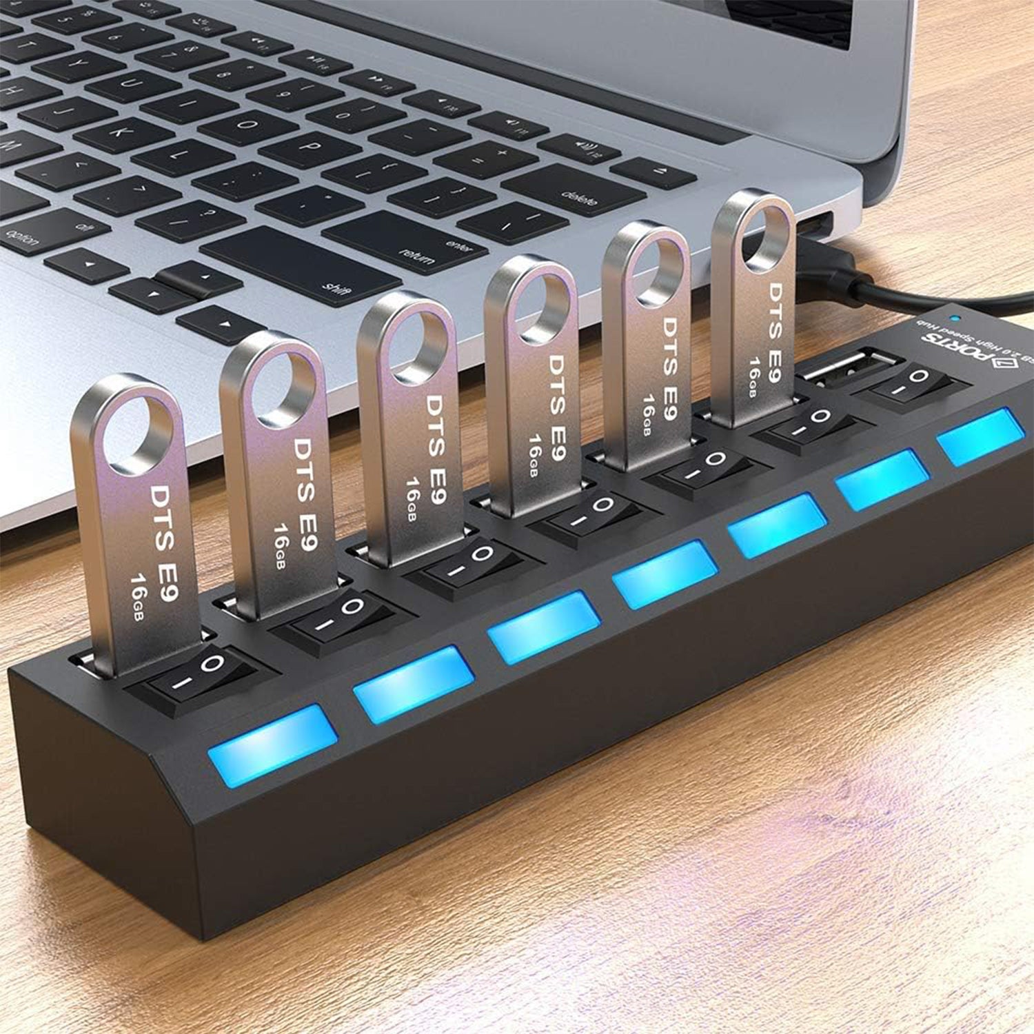 USB Splitter Multi Port USB 2.0 Hub, 7 Port - view 7