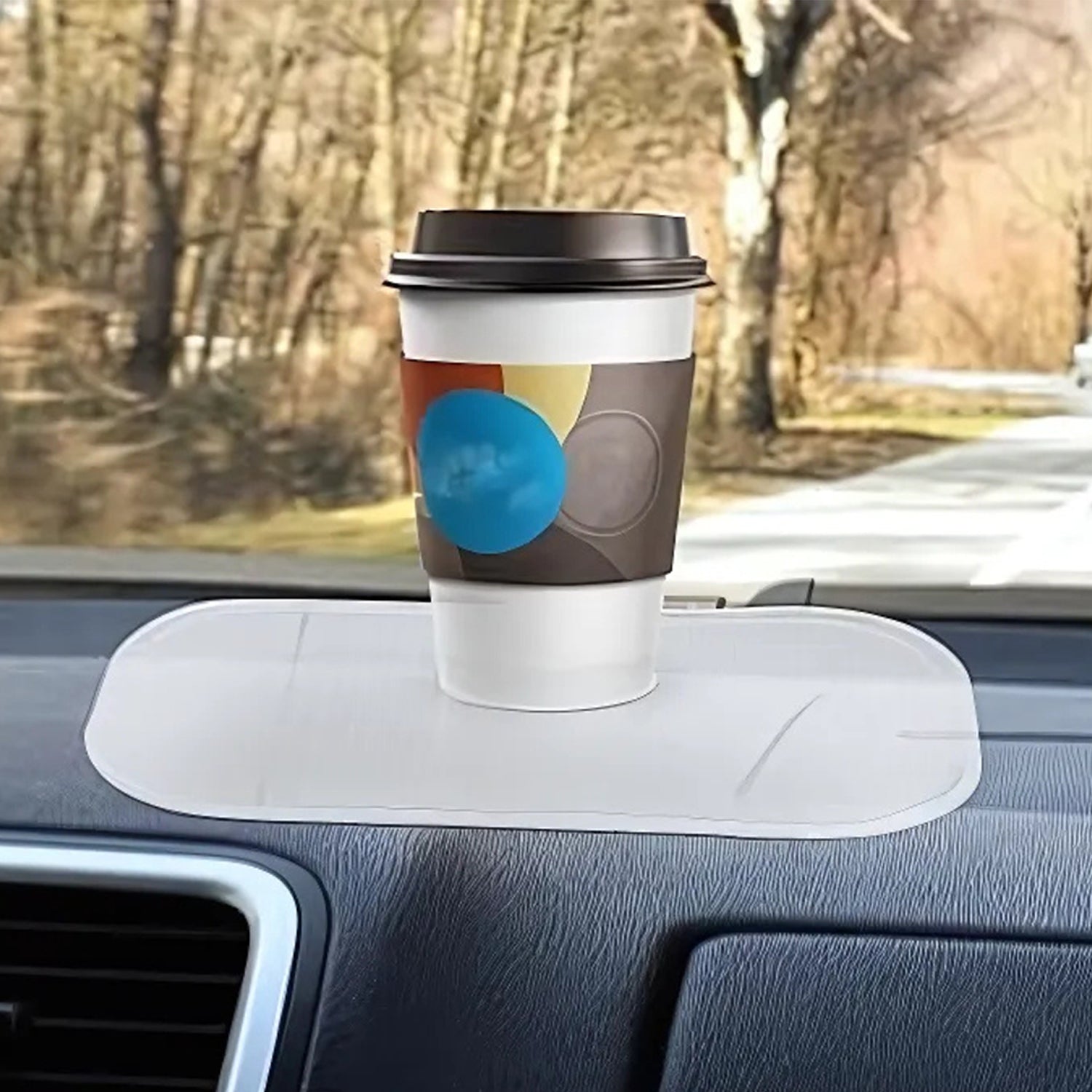 Large Transparent Anti-Slip Dashboard Mat for Car (1 Pc) - view 3