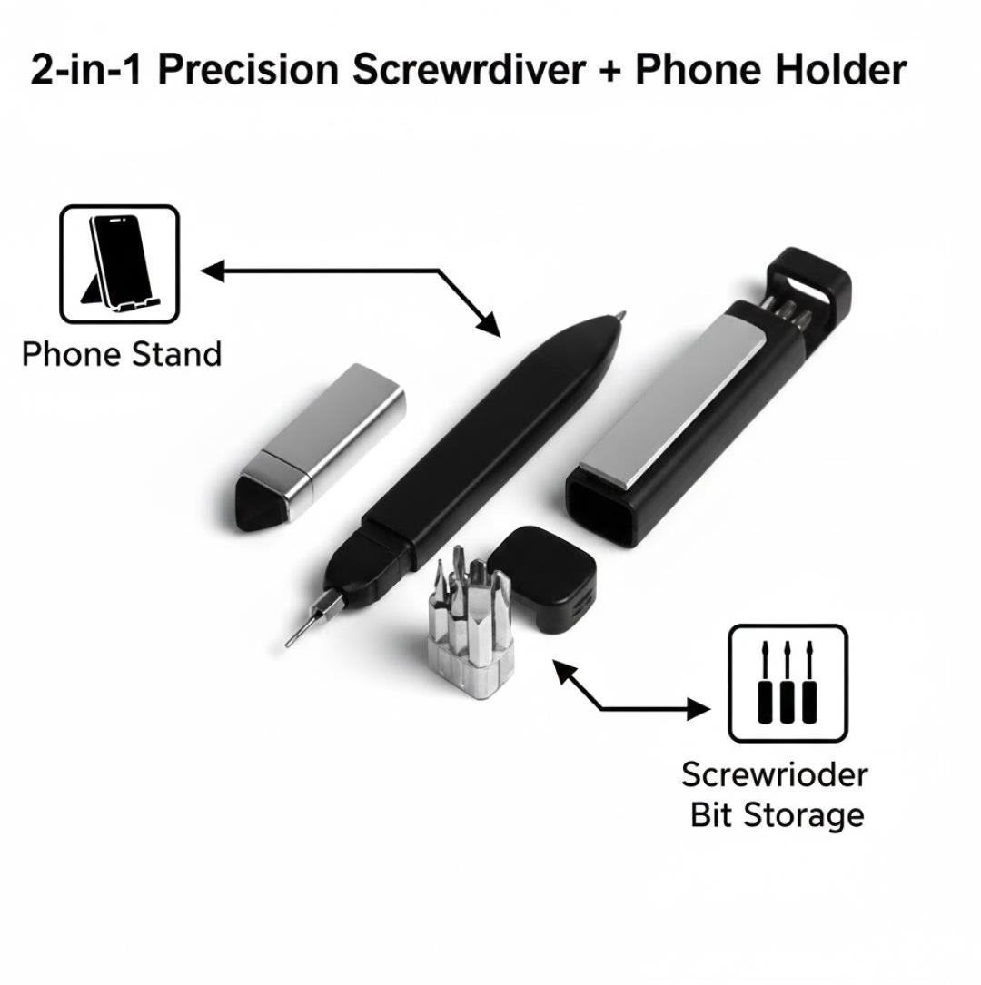 Pen-Shaped Phone Holder with Screwdriver Sets - view 2