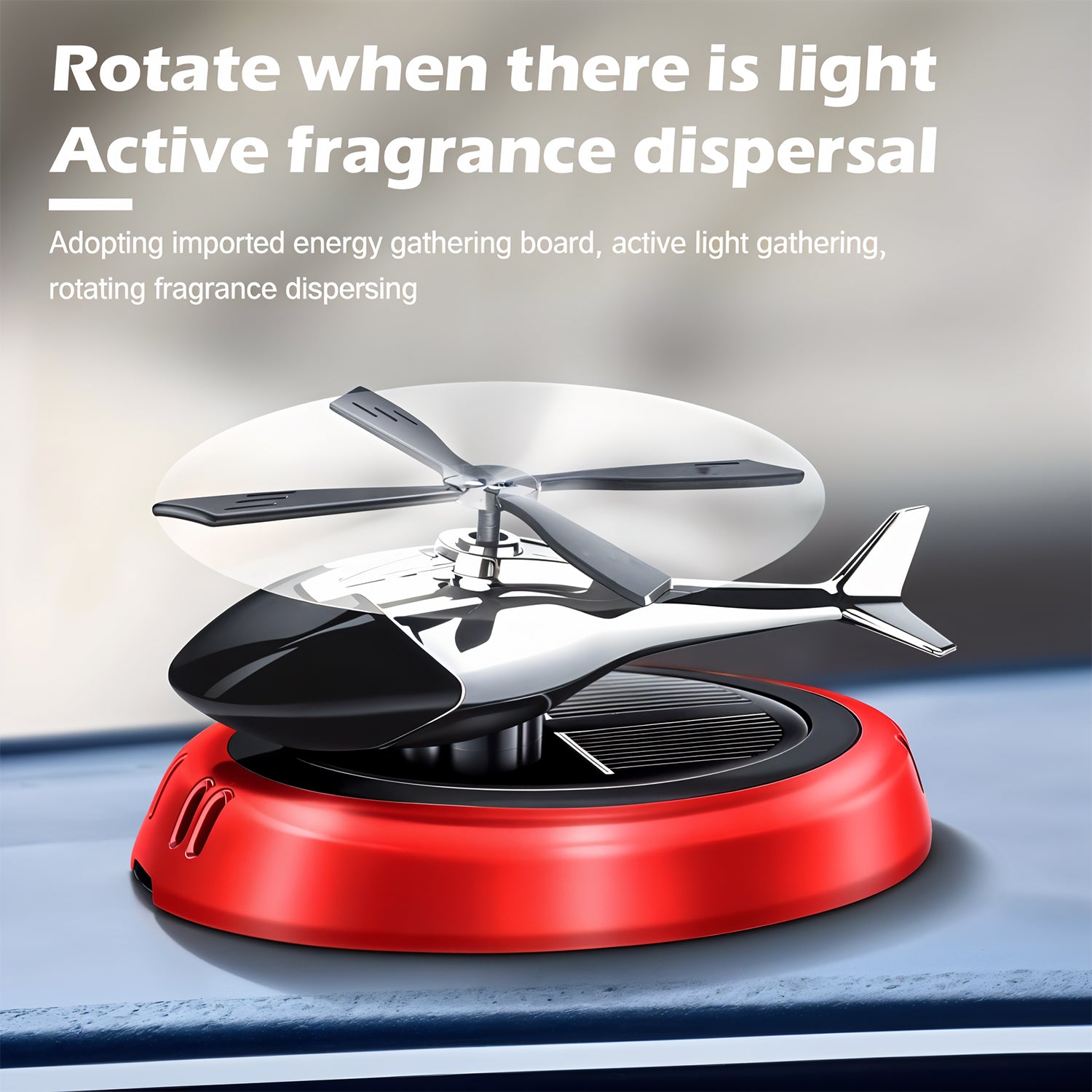 Solar-Powered Rotating Helicopter Car Air Freshener - view 3