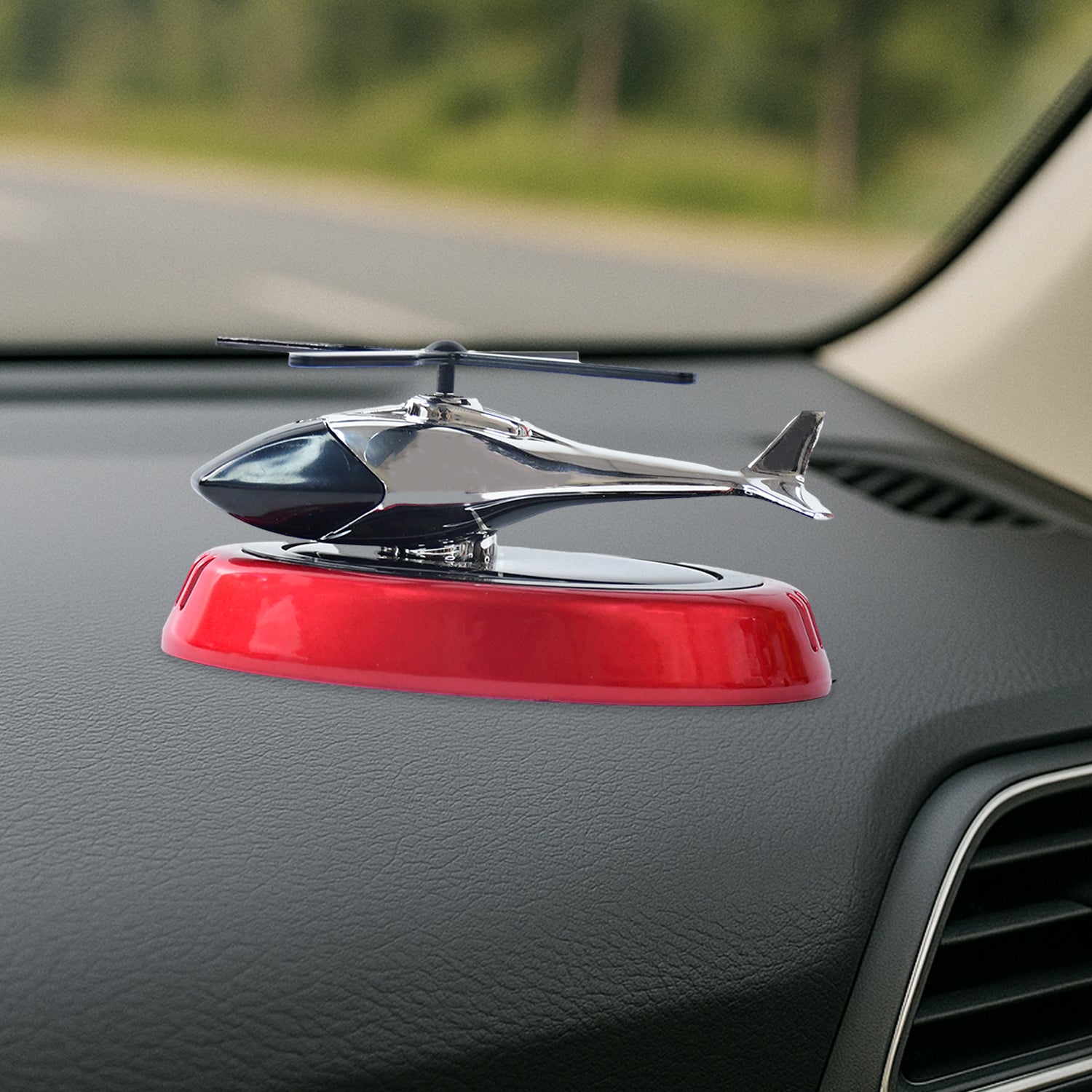 Solar-Powered Rotating Helicopter Car Air Freshener - view 5