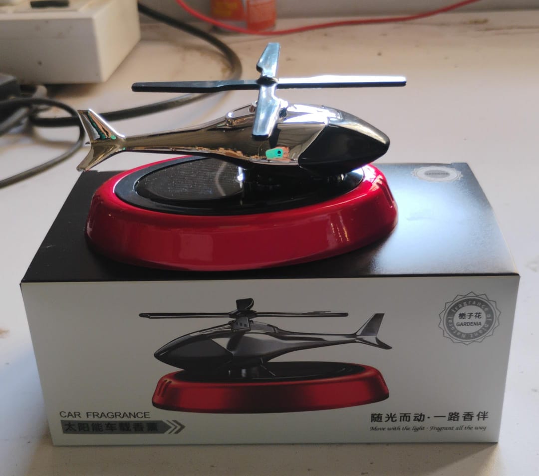 Solar-Powered Rotating Helicopter Car Air Freshener - view 6