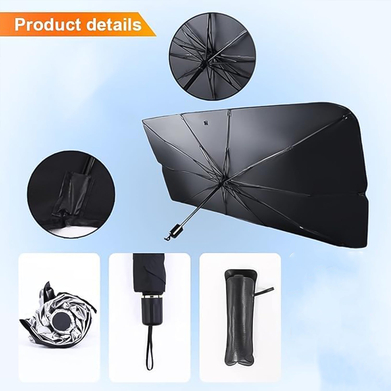 Windshield Umbrella Sun Shade Cover for Car (1 Pc) - view 4