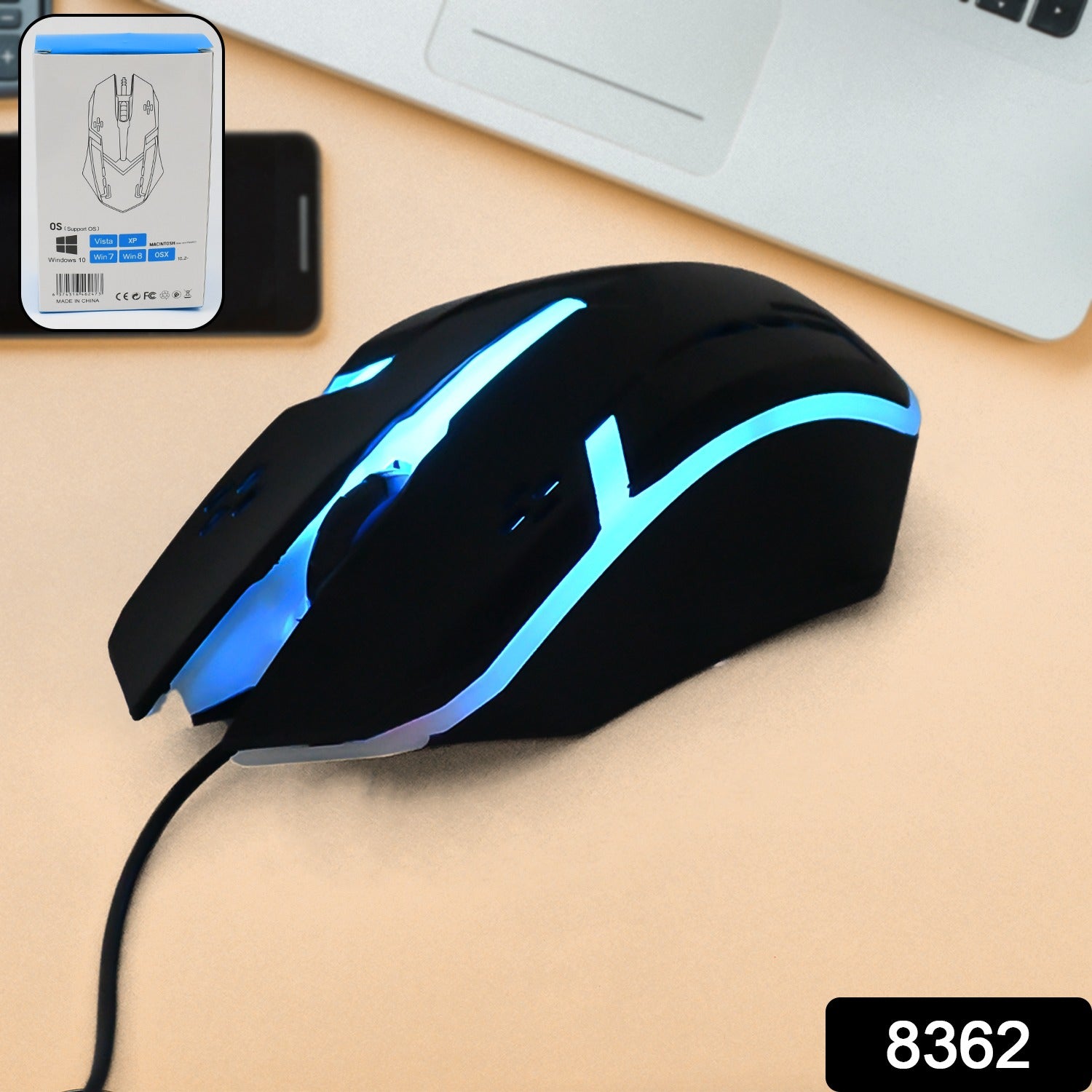 Computer / Laptop USB Wired Optical Mouse (1 Pc) - view 2
