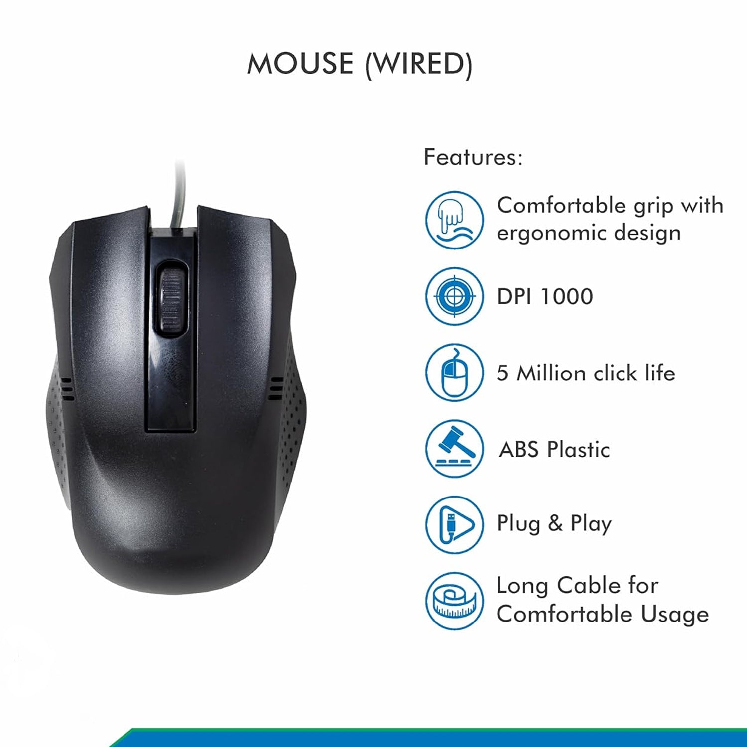 Computer / Laptop Wired Optical Mouse (1 Pc) - view 6