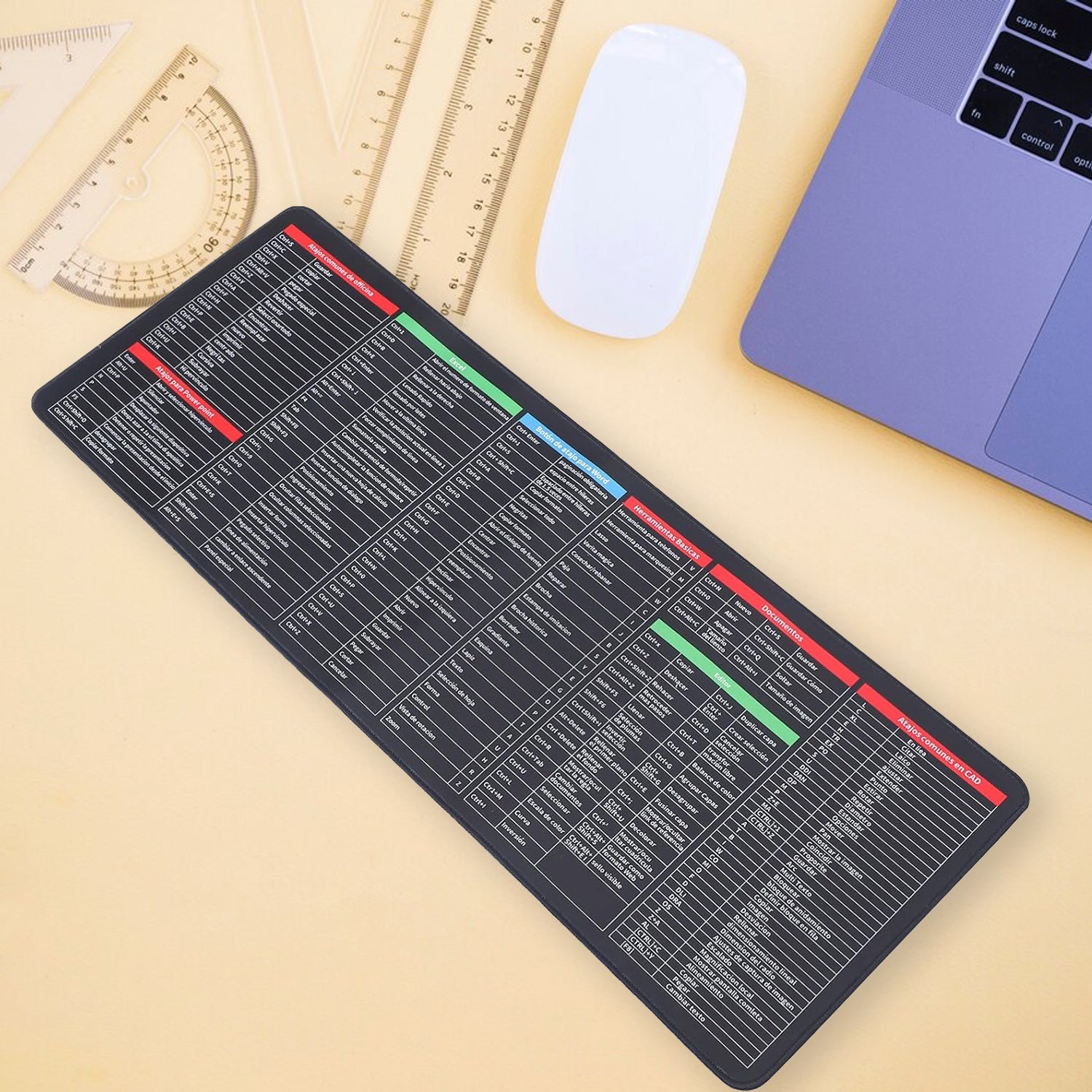 Mat of Shortcut Keyboard Mouse Pad Mat Mouse Pads for Desk Quick Key Super Large Anti-slip Keyboard Pad Desk… - view 5