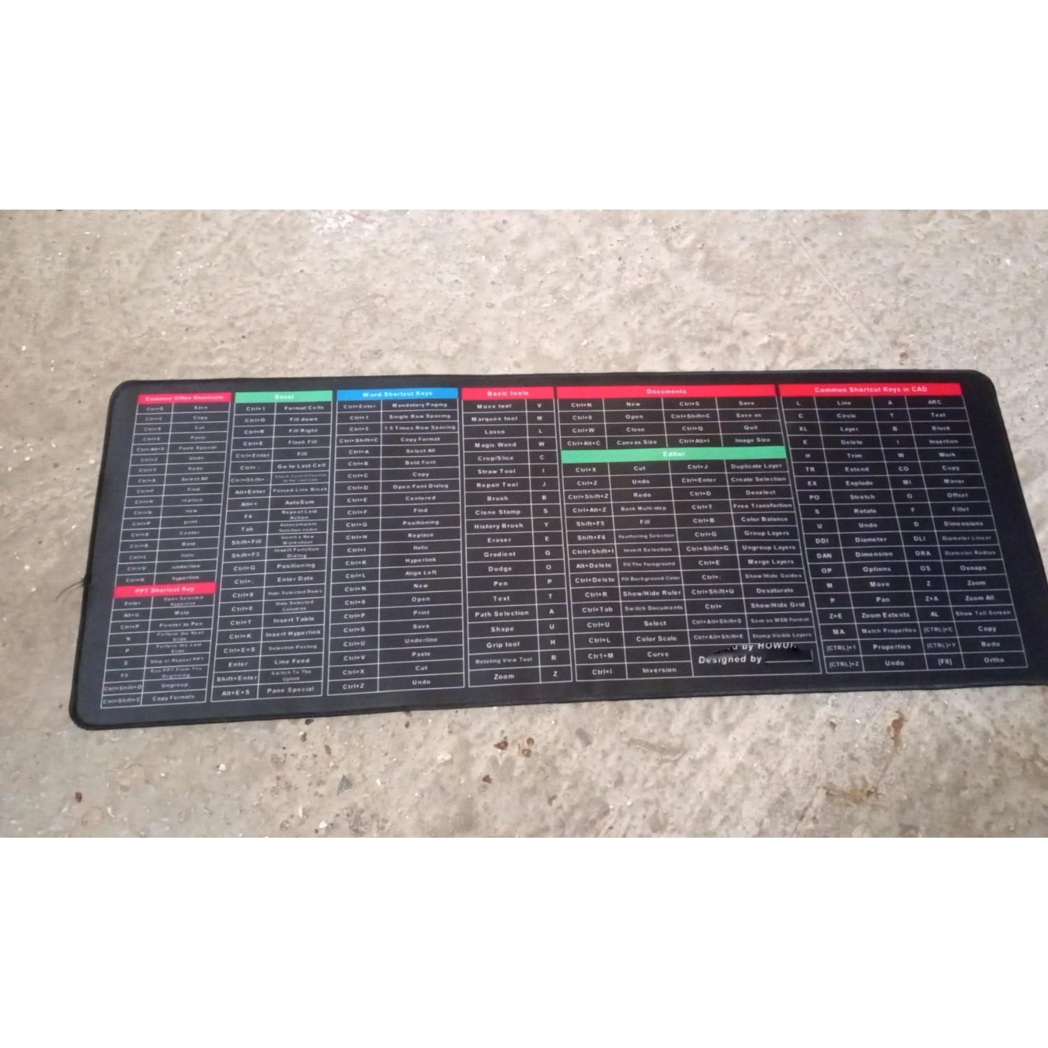 Mat of Shortcut Keyboard Mouse Pad Mat Mouse Pads for Desk Quick Key Super Large Anti-slip Keyboard Pad Desk… - view 7