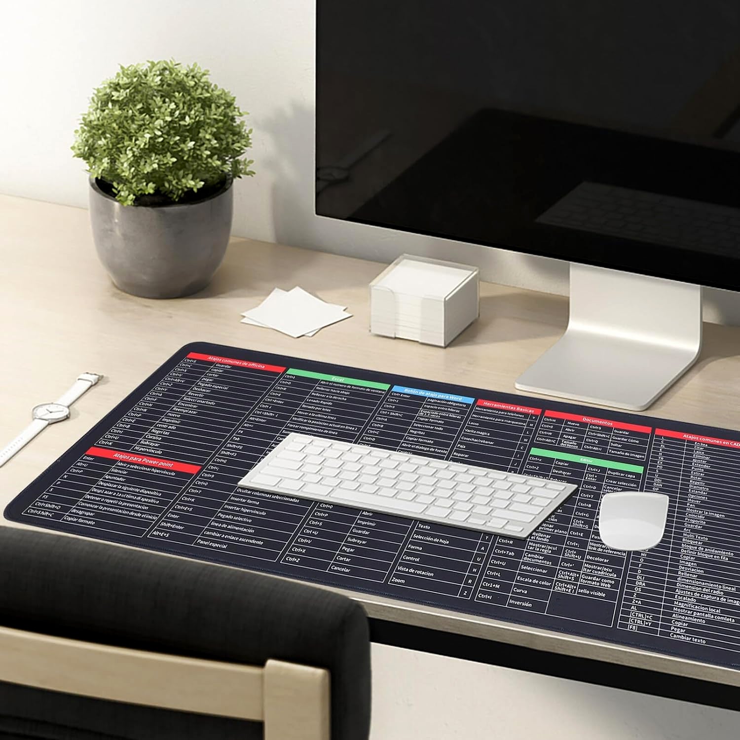 Mat of Shortcut Keyboard Mouse Pad Mat Mouse Pads for Desk Quick Key Super Large Anti-slip Keyboard Pad Desk…