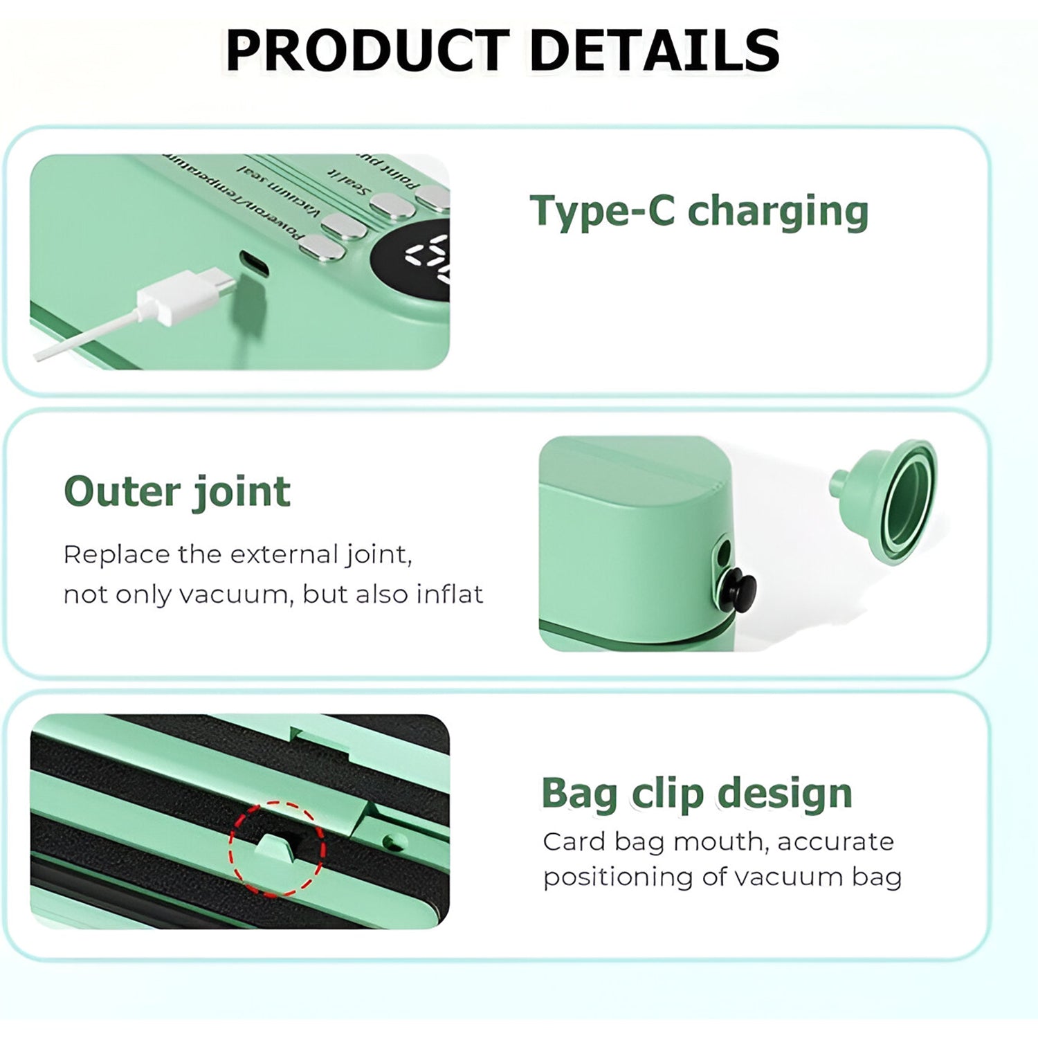 Rechargeable Electric Vacuum Sealer Machine - view 3