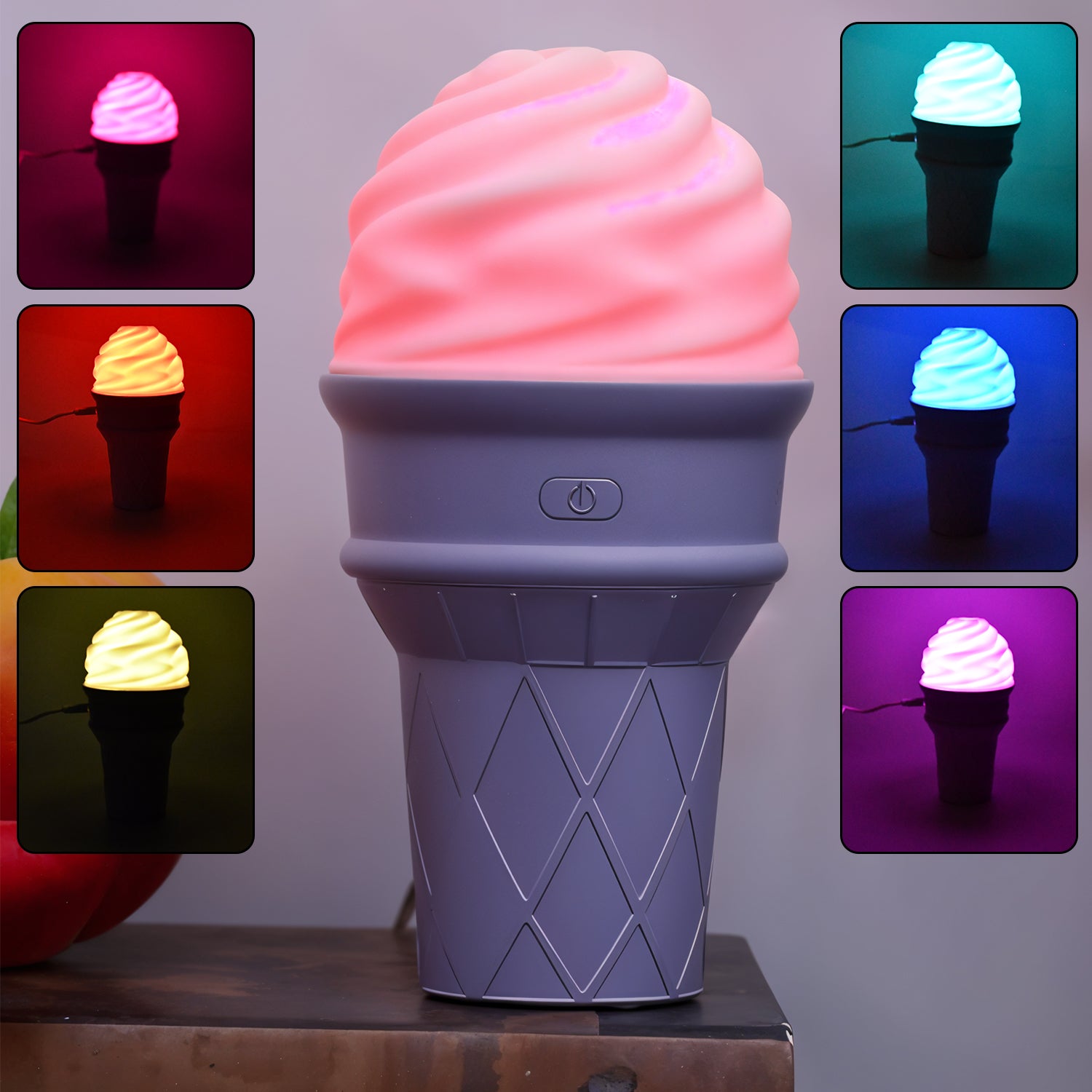 Ice Cream Cone Shape Air Freshener Humidifier (1Pc / Purple ) - view 7