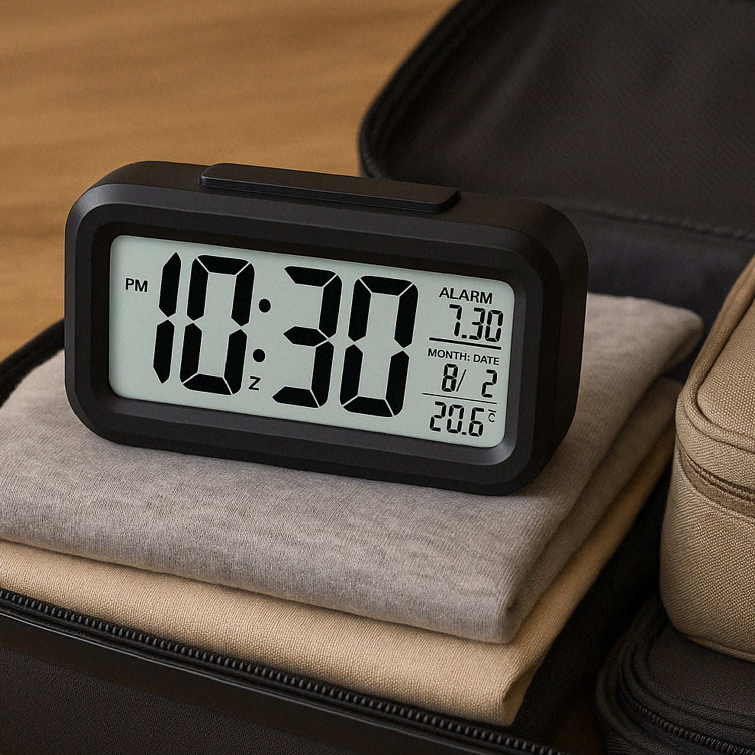 Digital LCD Alarm Clock with Backlight (1 Pc) - view 4