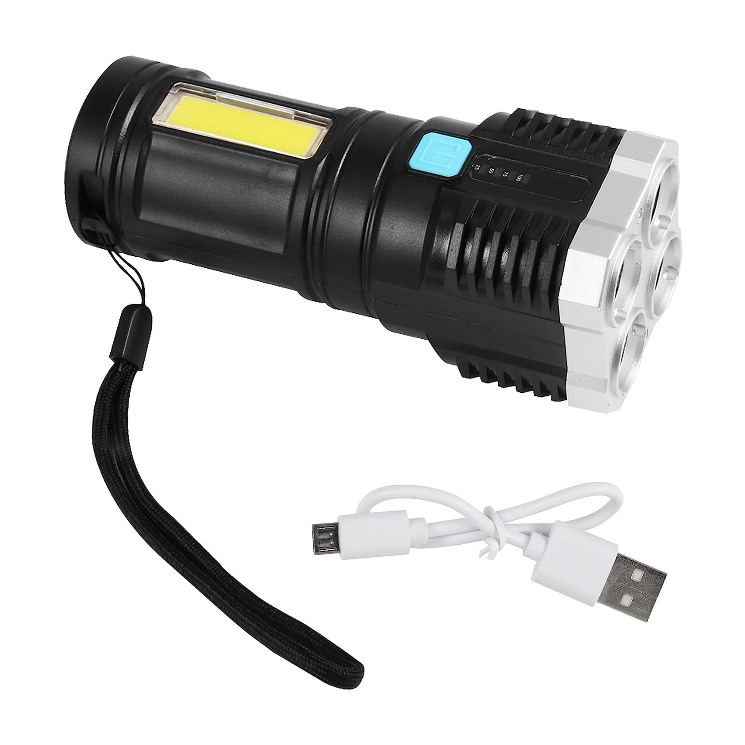Rechargeable 4-LED Torch Light with 800 Lumens for Outdoor Use - view 3