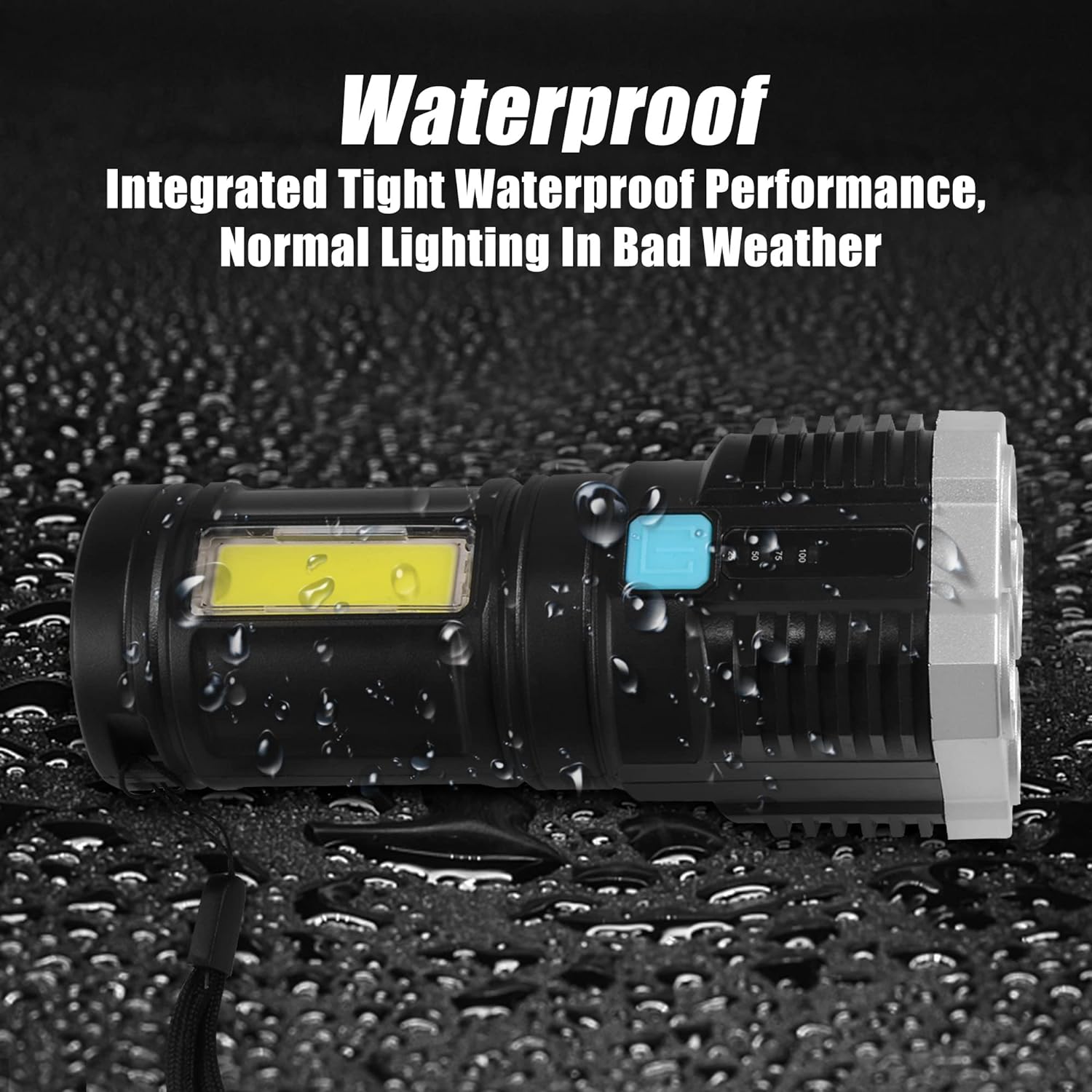 Rechargeable 4-LED Torch Light with 800 Lumens for Outdoor Use - view 5