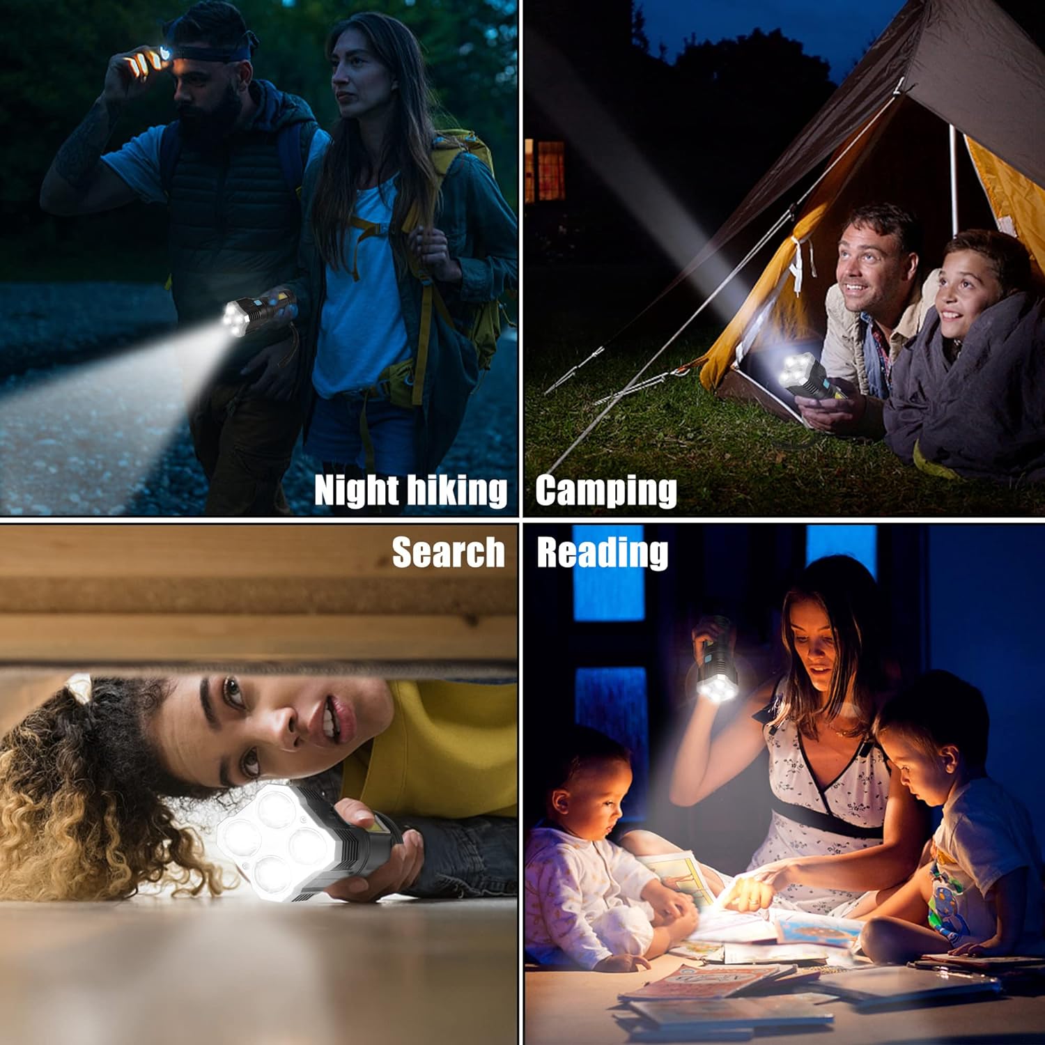 Rechargeable 4-LED Torch Light with 800 Lumens for Outdoor Use - view 6