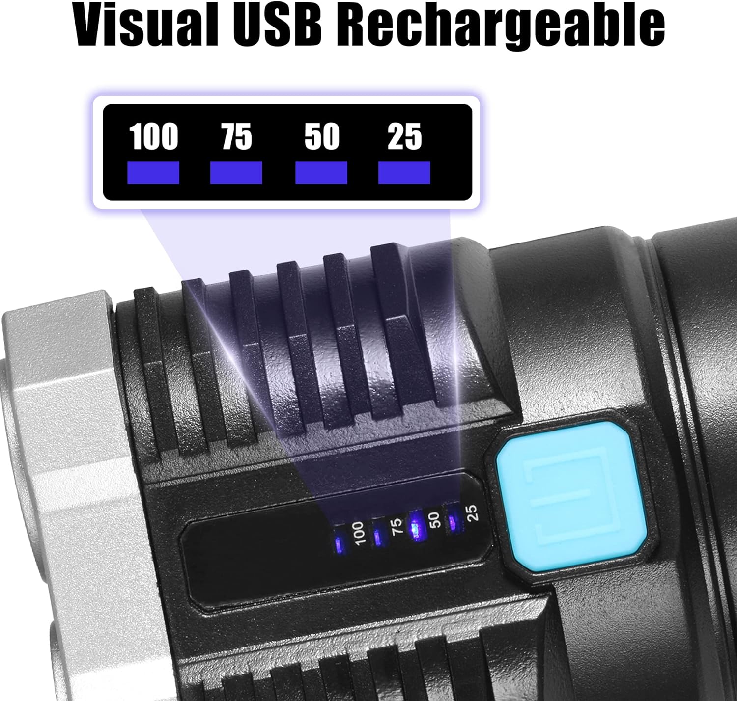 Rechargeable 4-LED Torch Light with 800 Lumens for Outdoor Use - view 7
