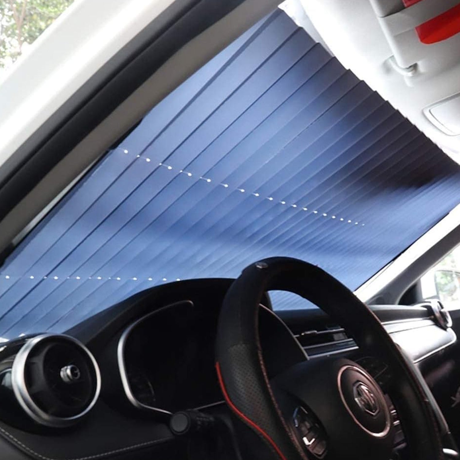 Retractable Long Foldable Windshield Sun Shade for Car (1 Set) - view 3