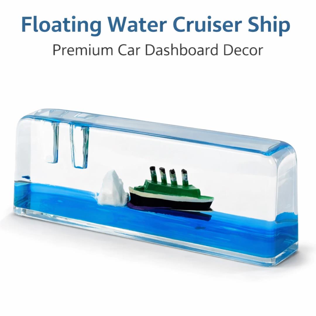 Car Interior Dashboard Decoration Floating Water Cruiser Ship (1 Pc) - view 2