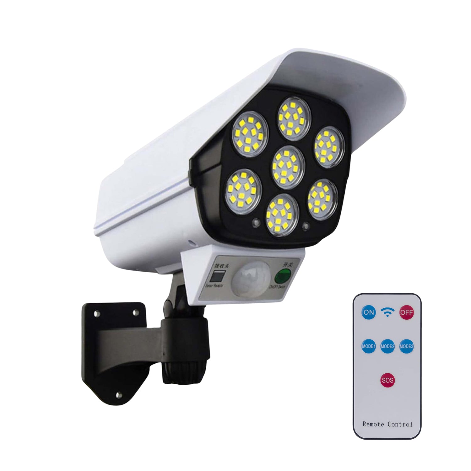 Solar Light Outdoor Motion Sensor Security Camera Shaped Dummy Wall Lamp (1 Pc) - view 3