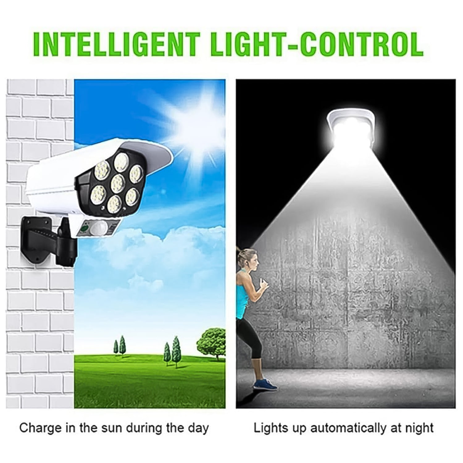 Solar Light Outdoor Motion Sensor Security Camera Shaped Dummy Wall Lamp (1 Pc) - view 5