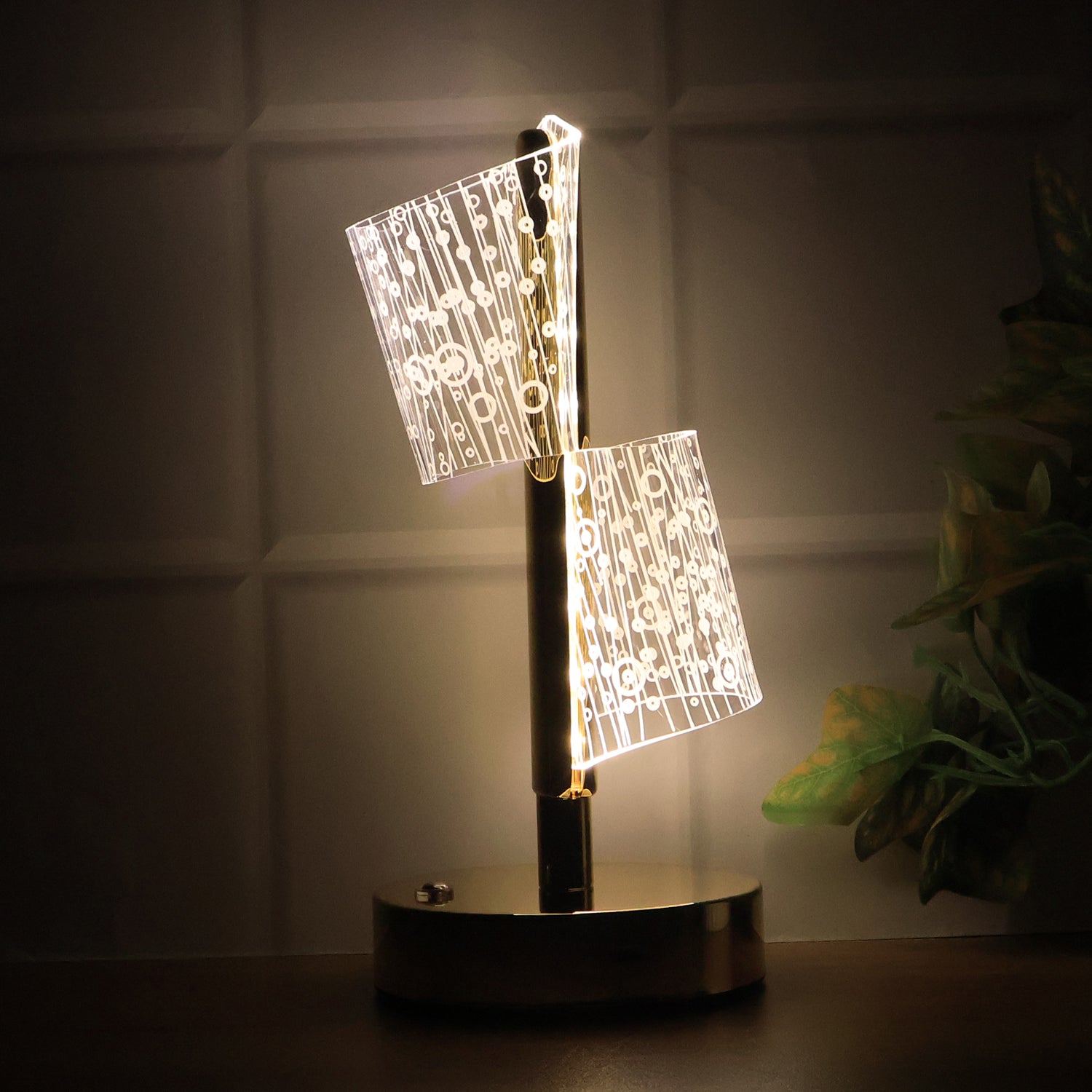 Luxury Crystal LED Double Shade Table Lamp (1 Pc) - view 3