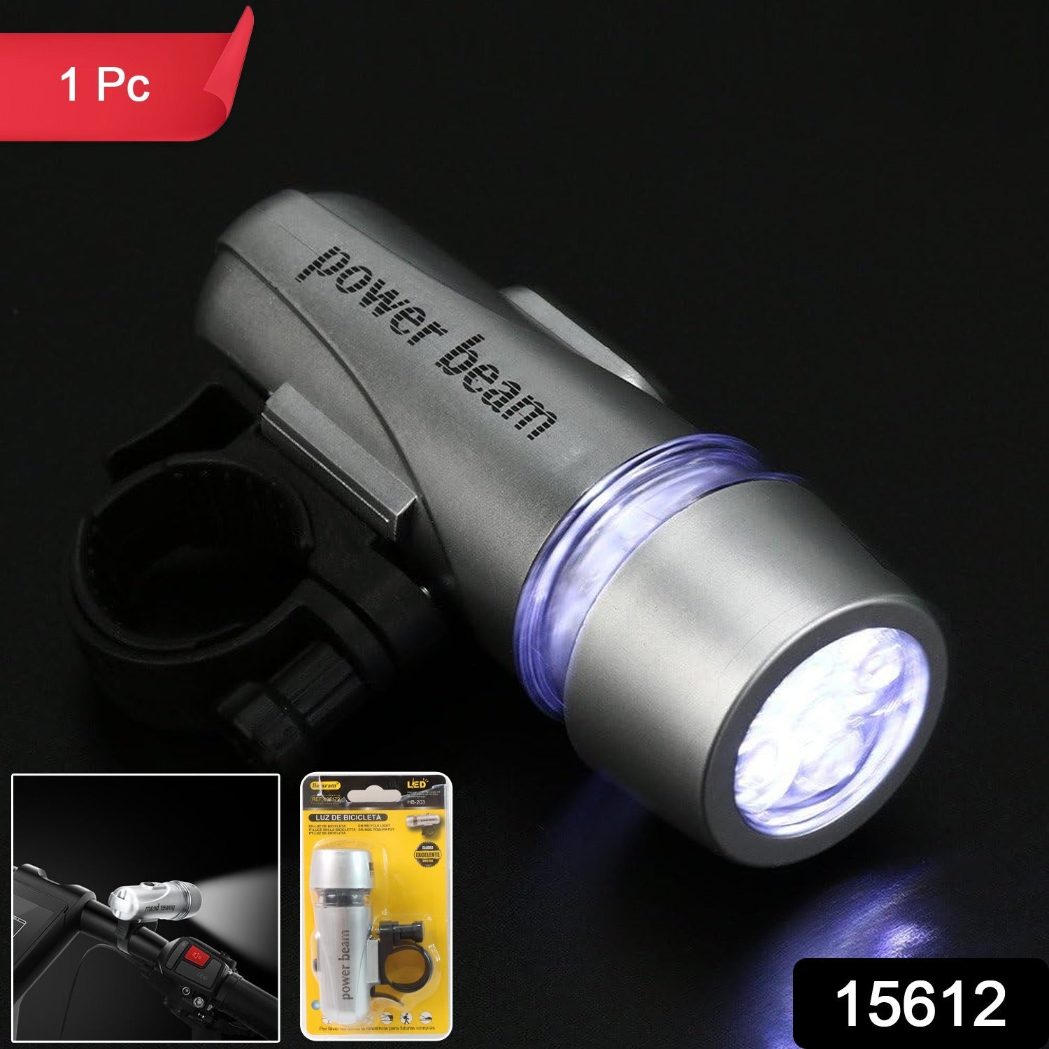 Power Beam LED Bicycle Headlight - (1 Pc) - view 2
