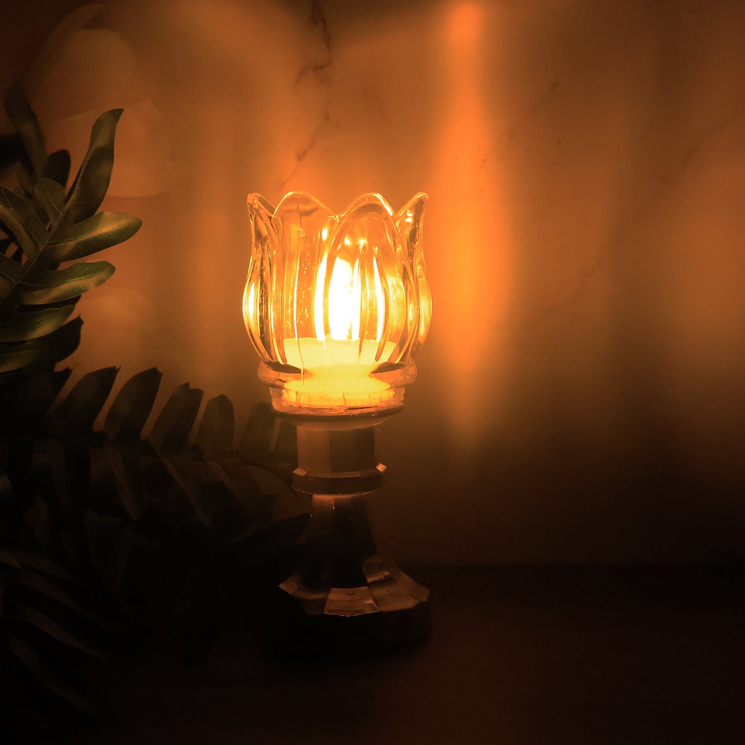 Premium Lotus Shaped LED Decorative Lamp with Stand - view 4