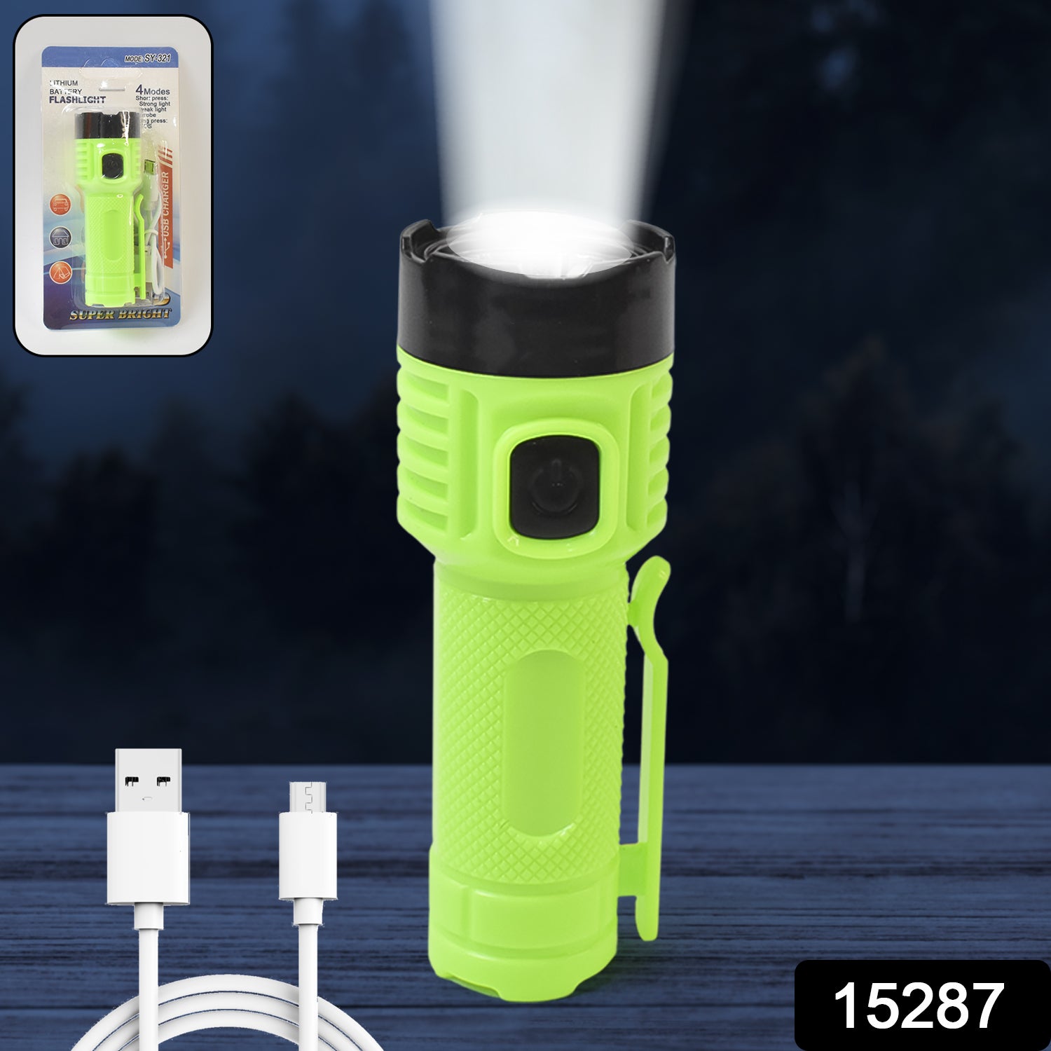 4 Modes Super Bright Led Torch High Lumens Fast Charging Flashlight / Torch (1 Pc) - view 2
