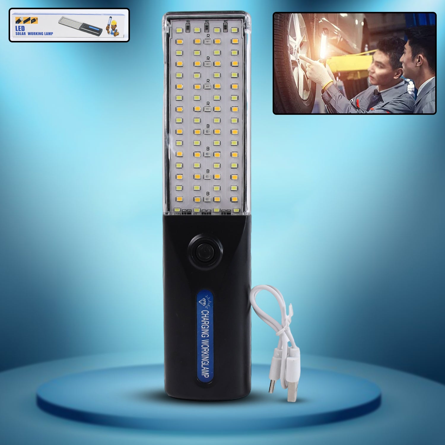 Portable Solar LED Lamp Light Emergency Work Light (1 Pc)