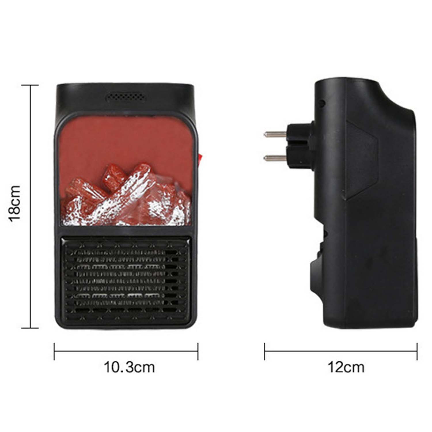 Portable Electric Fireplace lamp LED Flame Heater (1000w / 1 Pc) - view 7