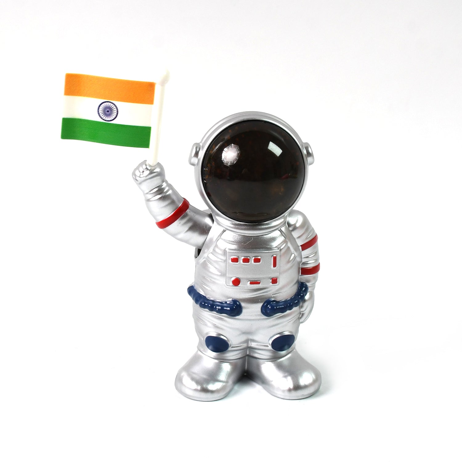 Solar Power Astronaut Ornament Moving Hand with Indian Flag (1 Pc) - view 4