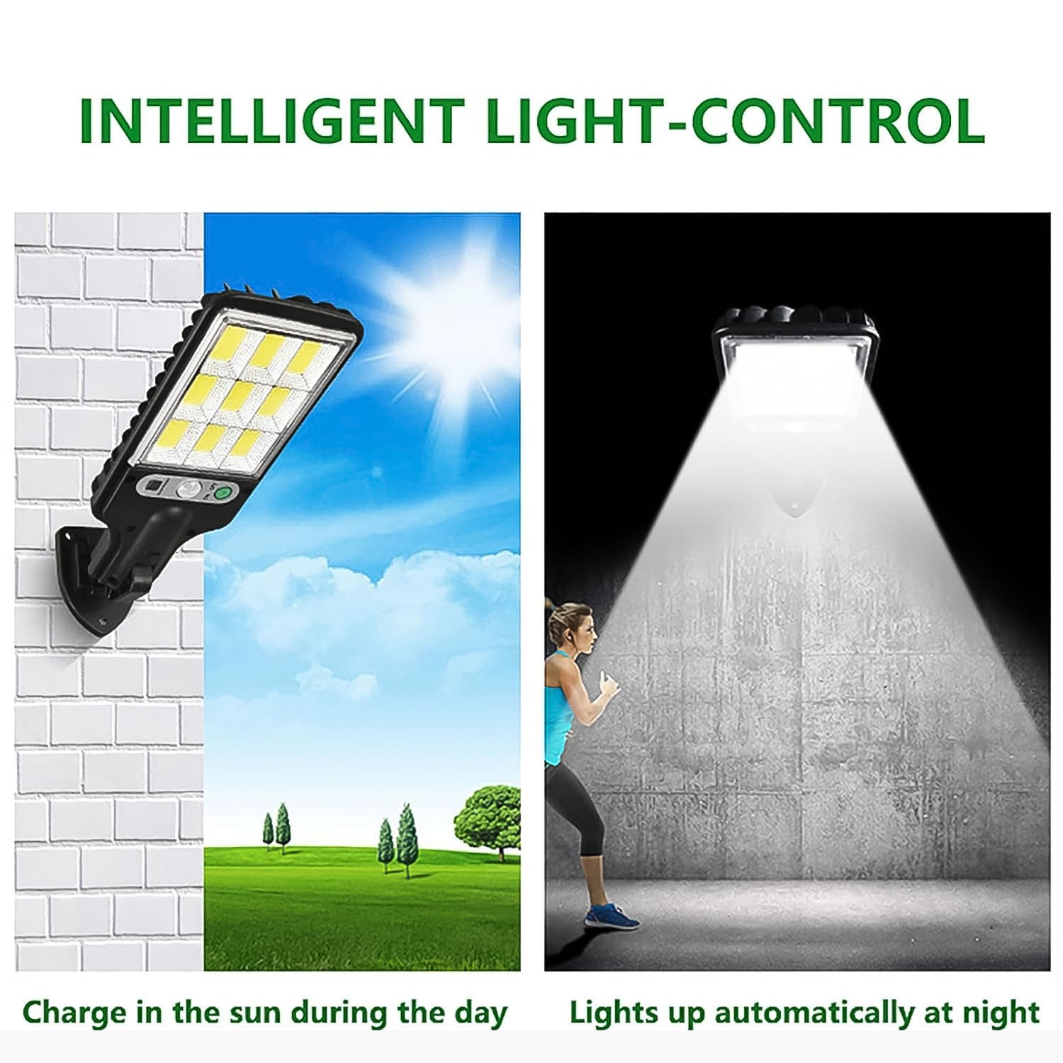 High-Power Solar LED Street Light with Motion Sensor & Remote Control - view 2
