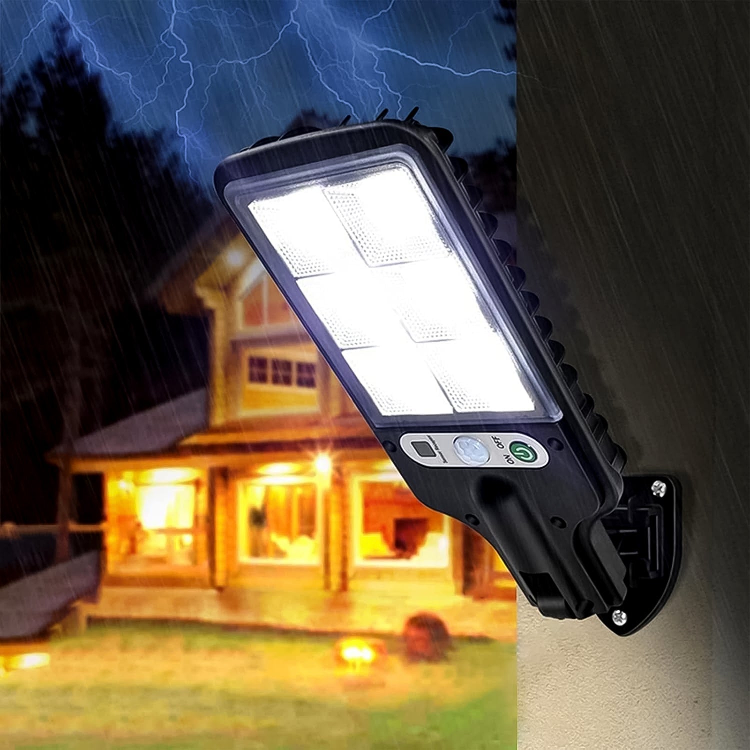 High-Power Solar LED Street Light with Motion Sensor & Remote Control - view 5