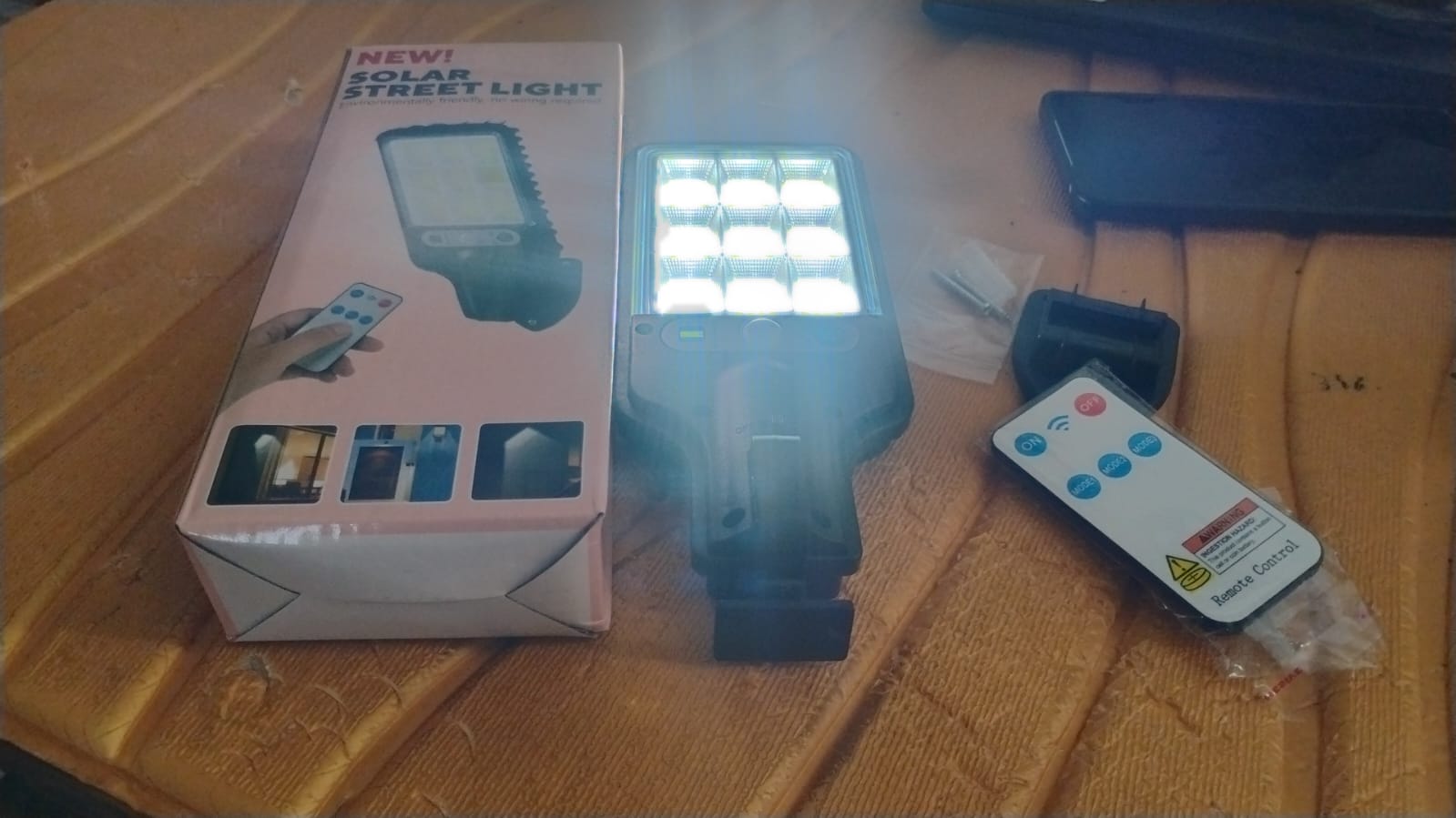 High-Power Solar LED Street Light with Motion Sensor & Remote Control - view 6