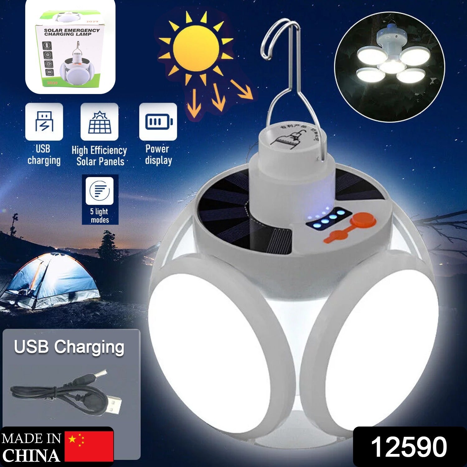 Solar Multi-Functional Emergency LED Light - view 2