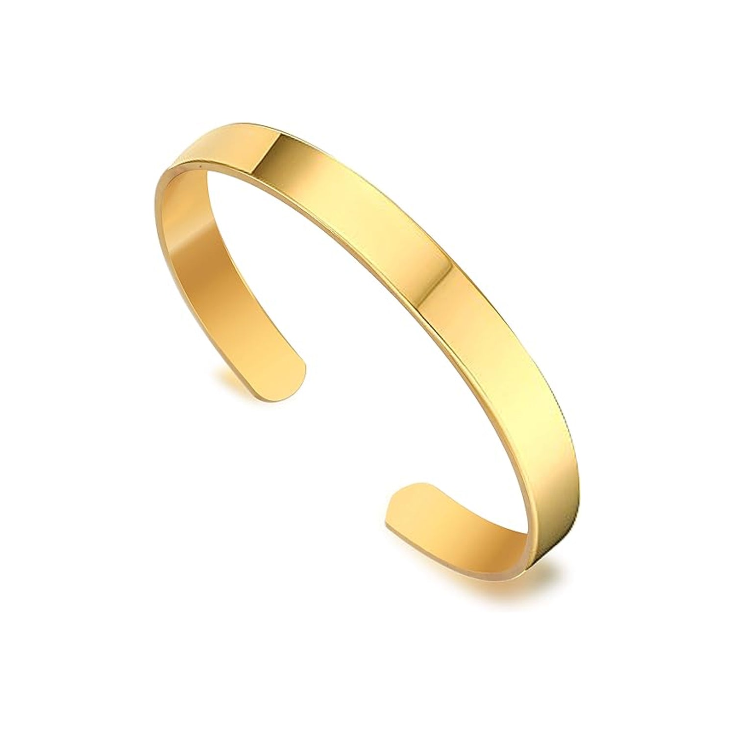 Elegant Gold Finish Open Cuff Bracelet Kada (1 Pc) - view 5