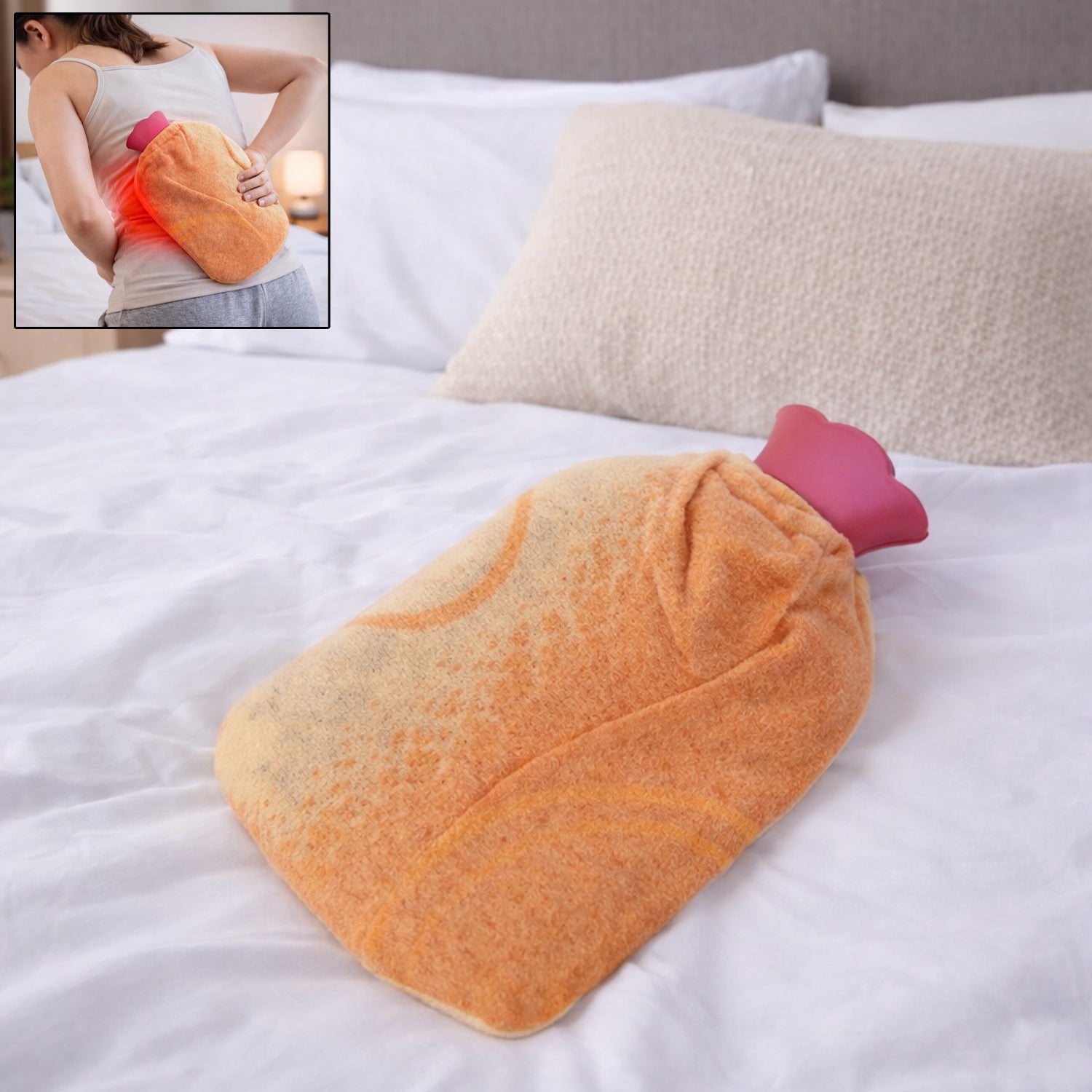 Reusable Hot Water Bag with Soft Fabric Cover (1 Pc)