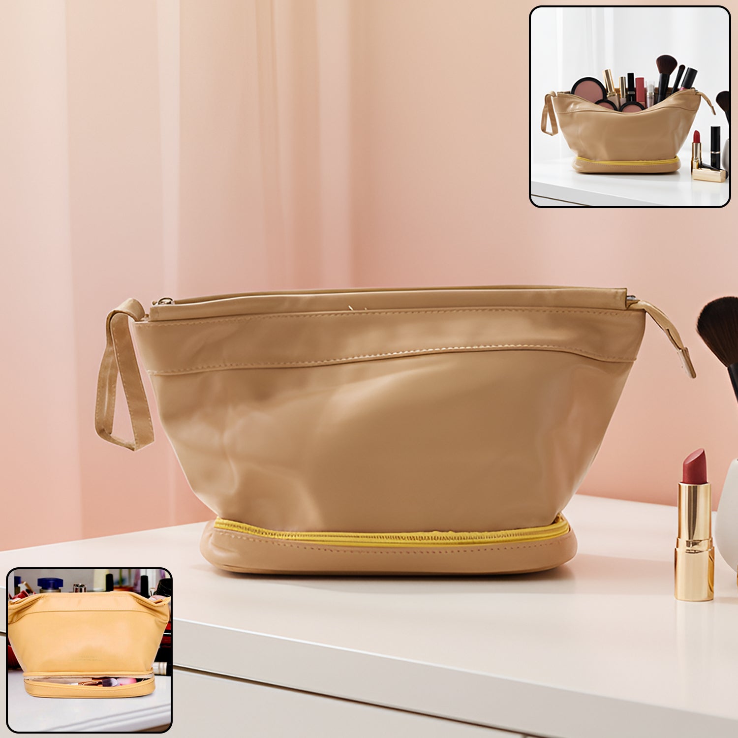 Spacious Cosmetic & Makeup Storage Bag (1 Pc)