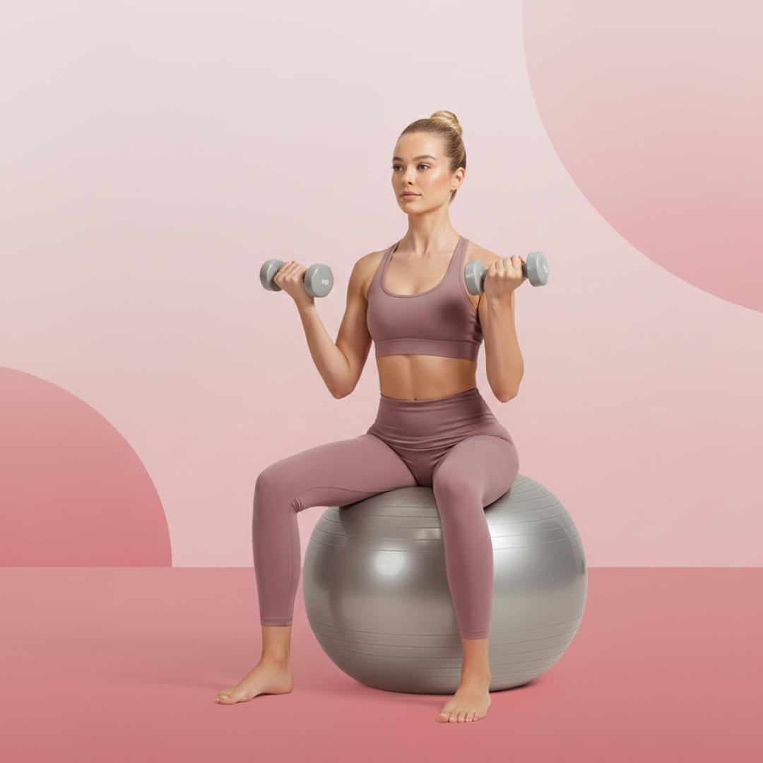 Heavy Duty Gym Ball Non-Slip Stability Ball with Foot Pump for Total Body Fitness - view 2