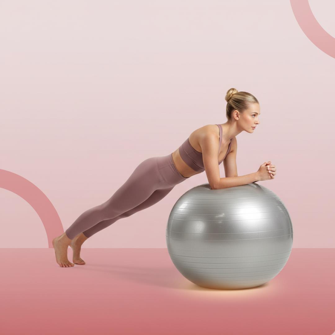 Heavy Duty Gym Ball Non-Slip Stability Ball with Foot Pump for Total Body Fitness - view 3