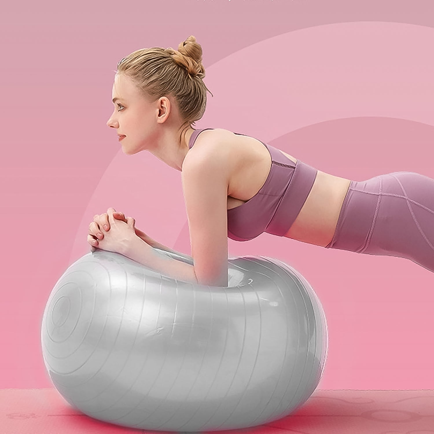 Heavy Duty Gym Ball Non-Slip Stability Ball with Foot Pump for Total Body Fitness