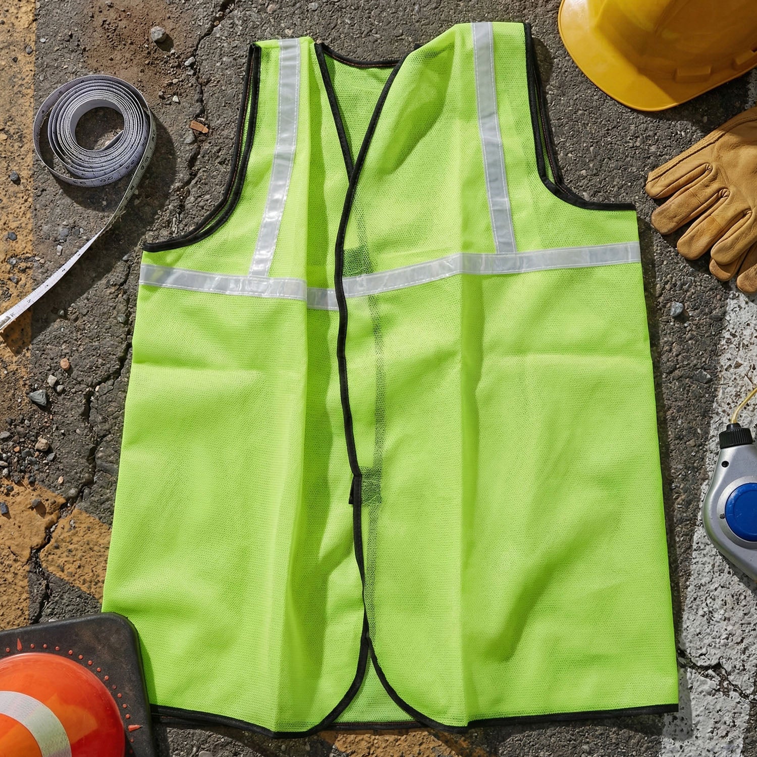 Green Safety Jacket for Construction Protection - view 7