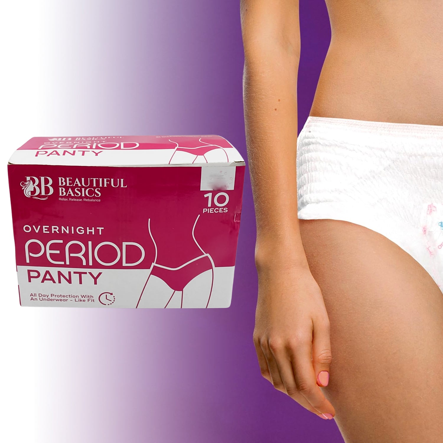 Women’s Emergency Travel Kit with Seamless Underwear Pantyliner 10 Pcs - view 4